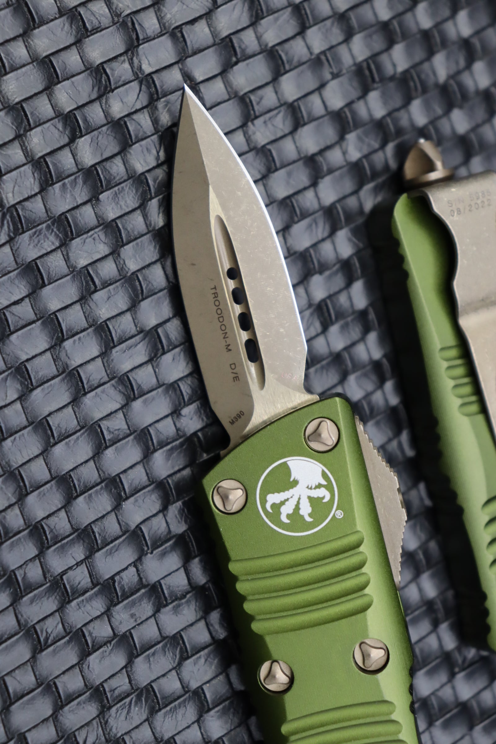 Microtech Troodon Mini D/E Double Edge Bronze Apocalyptic & OD Green 238-13APOD