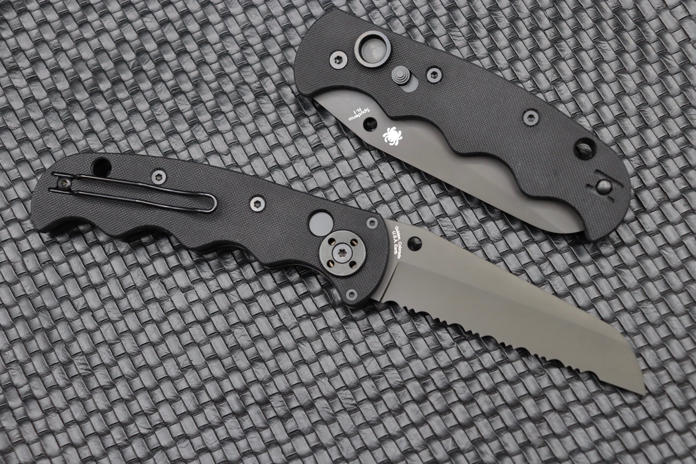 Spyderco Autonomy Black G-10 & Black Serrated H-1 Blade C165GSBBK