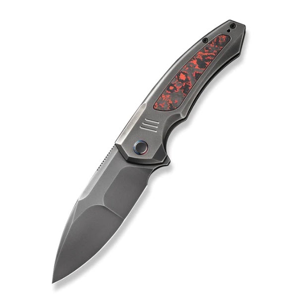 We Knife Hyperactive Flipper Titanium w/ Lava Flow Fat Carbon Handle & Vanax WE23030-2