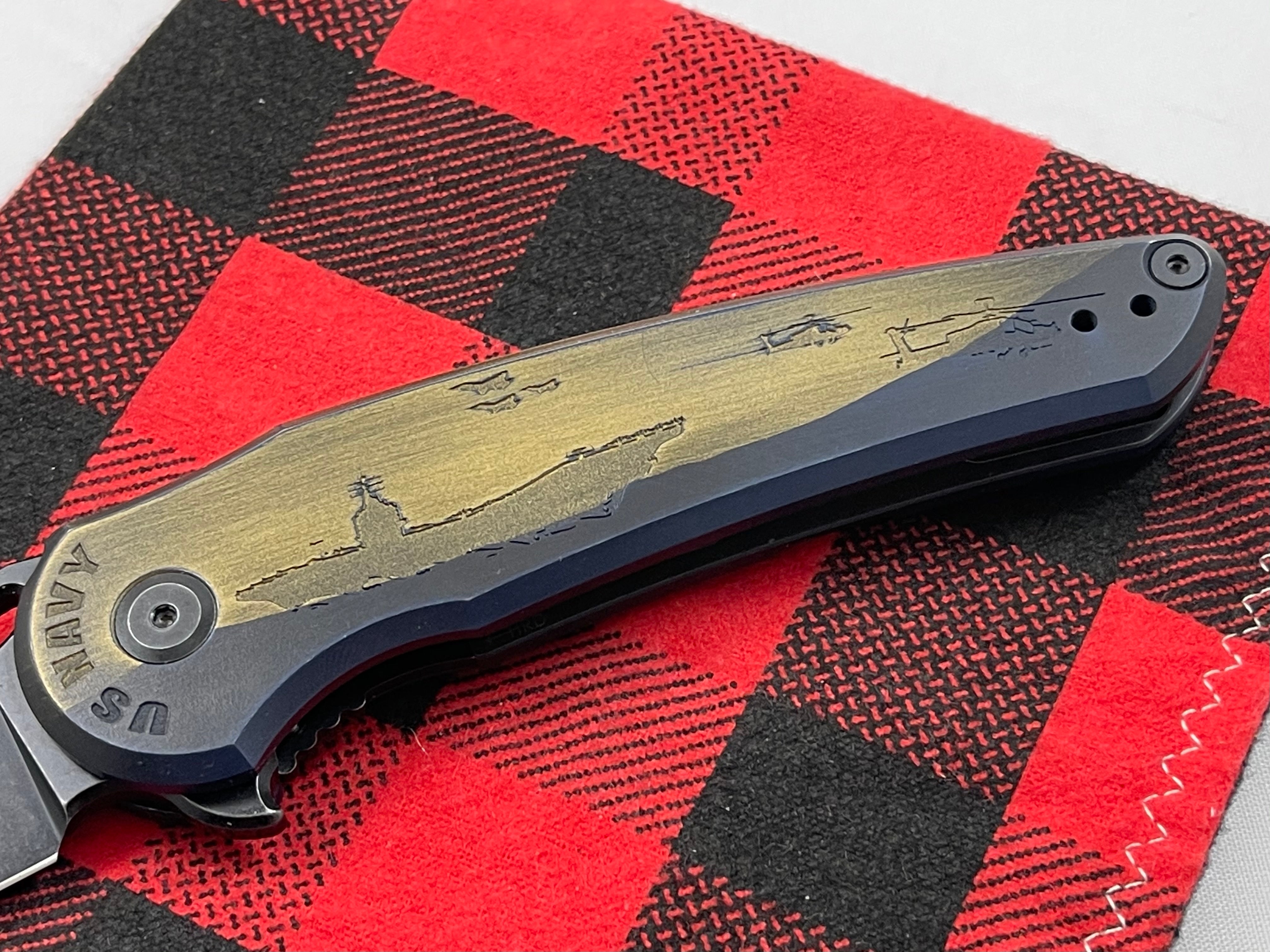 Jake Hoback Knives OSF Mid Tech Navy Heros