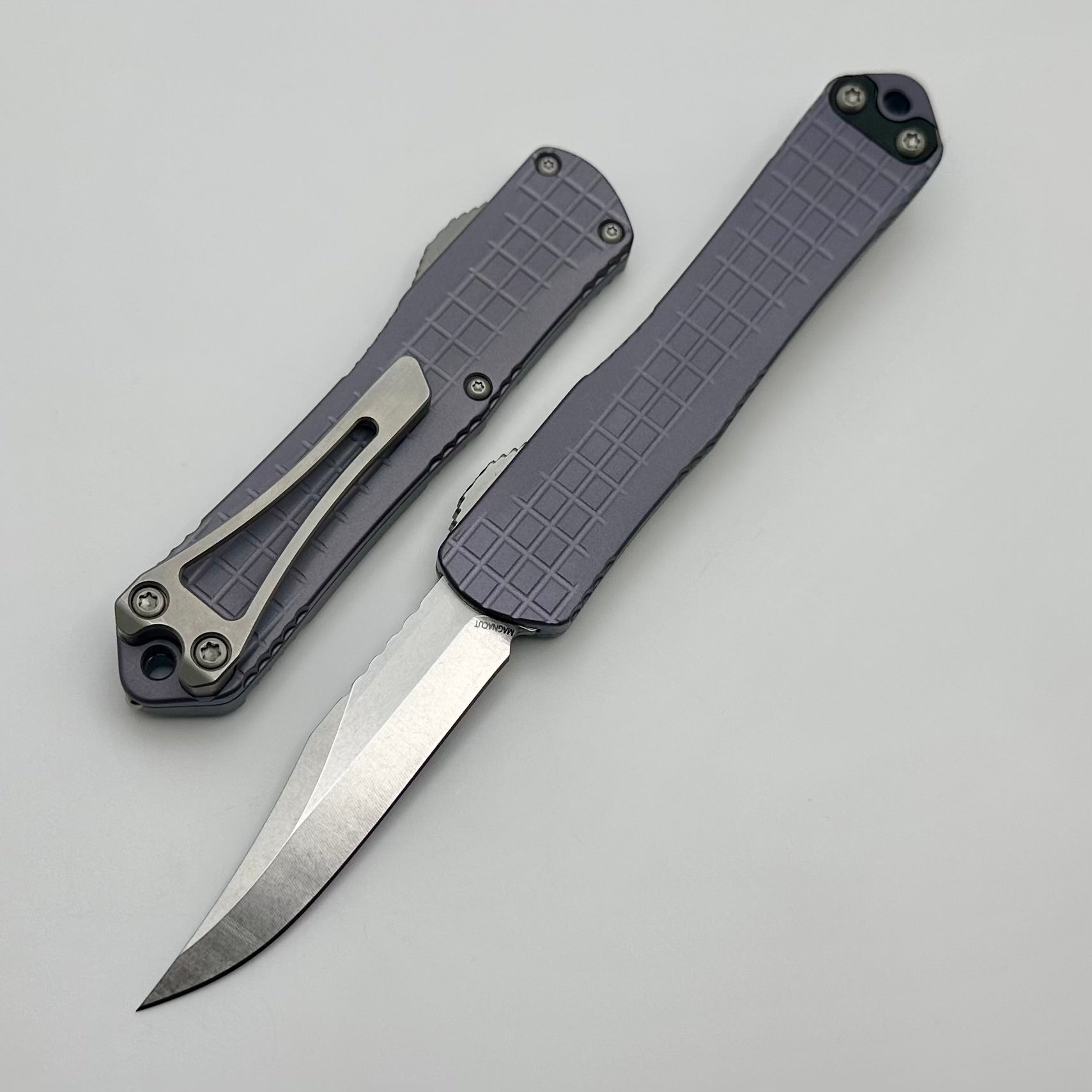 Heretic Knives Manticore S Gray Frag & Stonewash Bowie MagnaCut  H022BF-2A-GRY