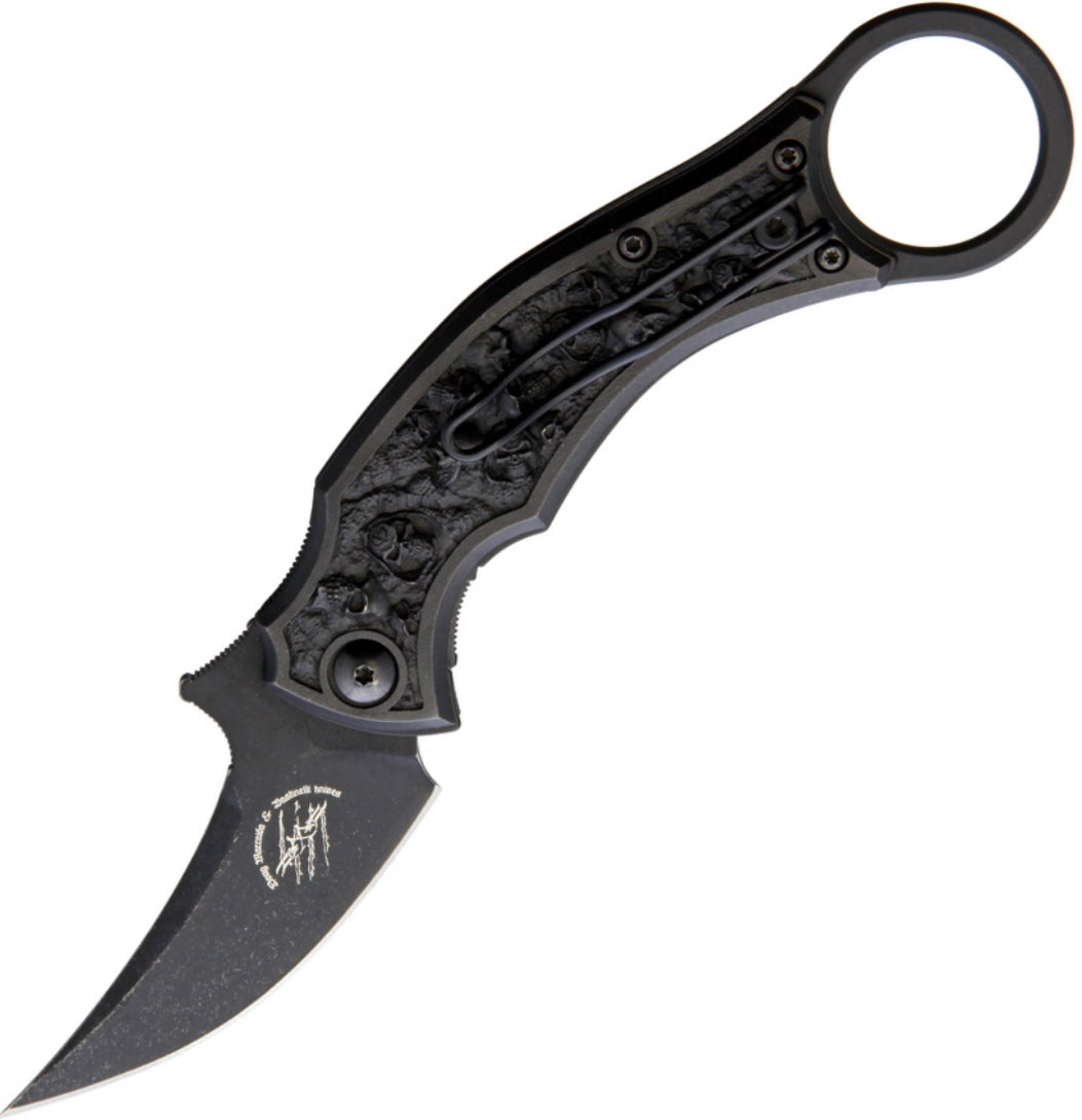 Bastinelli Mako Bronze Engraved Karambit