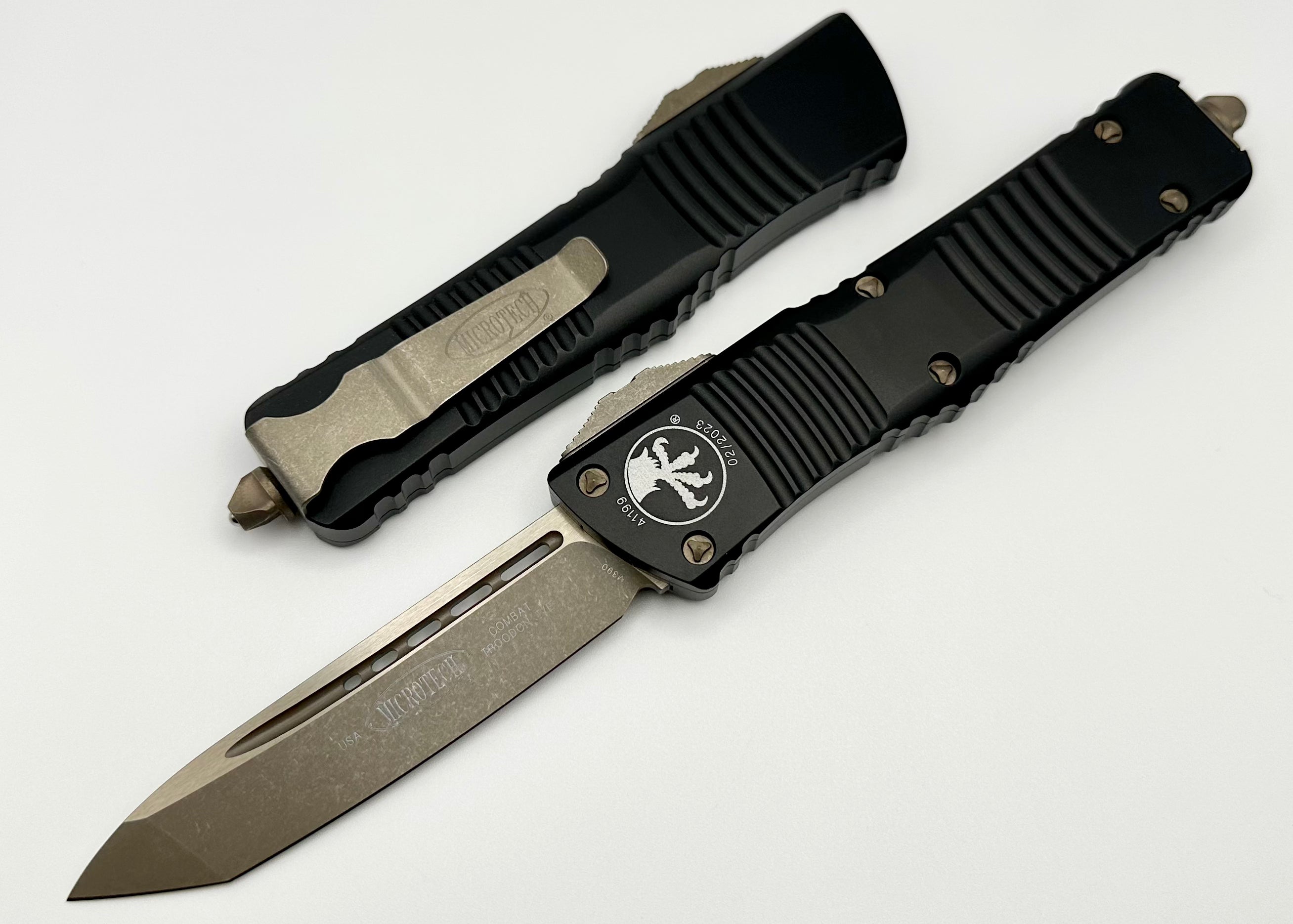 Microtech Combat Troodon Tanto T/E Bronze Apocalyptic & Black 144-13AP