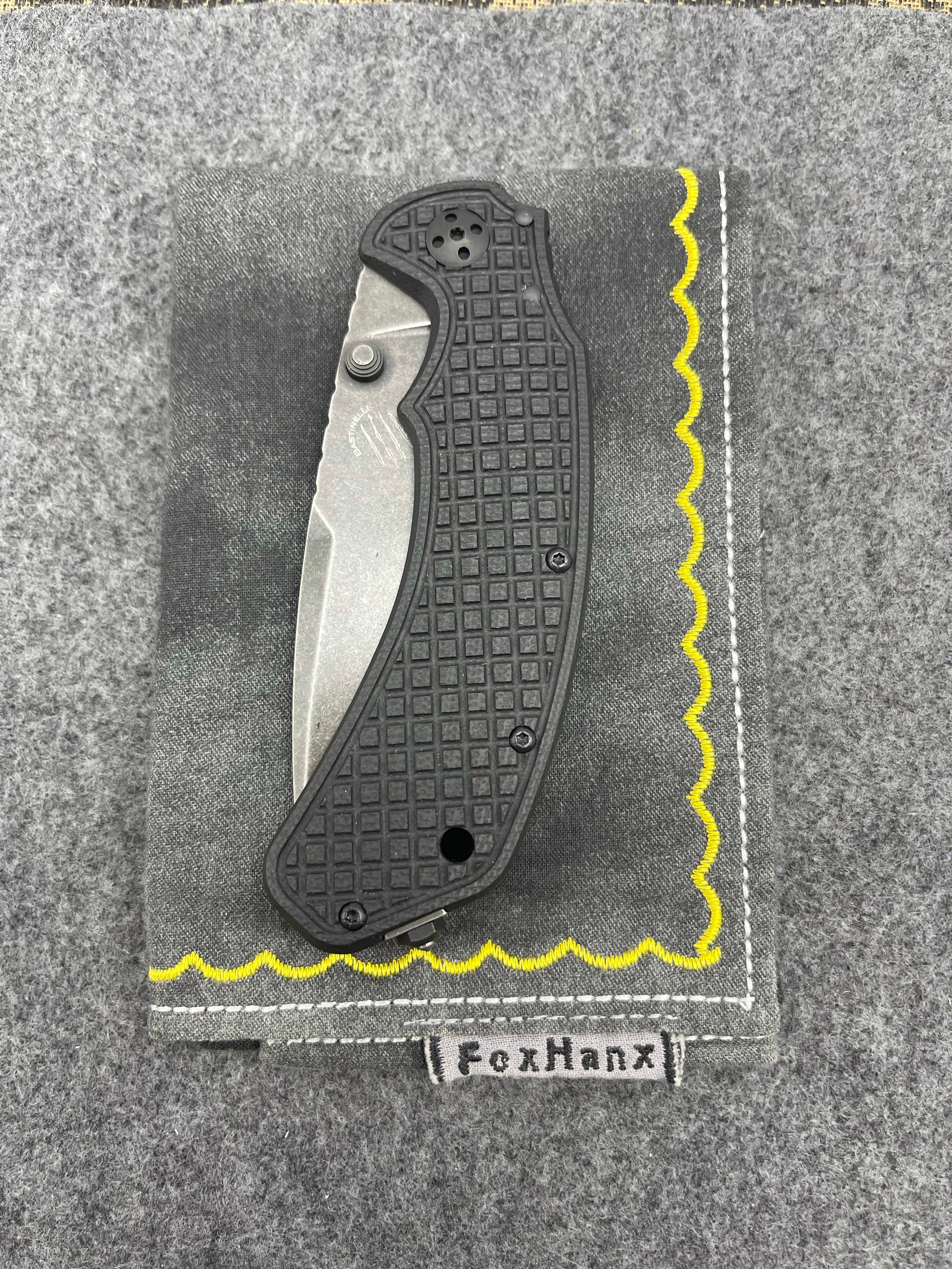 Bastinelli Knives & Fred Mastro Alpha 1 Black Milled G10 Handle Folder