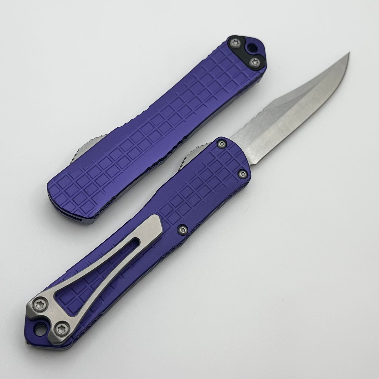 Heretic Knives Manticore S Purple Frag & Stonewash Bowie MagnaCut  H022BF-2A-PU