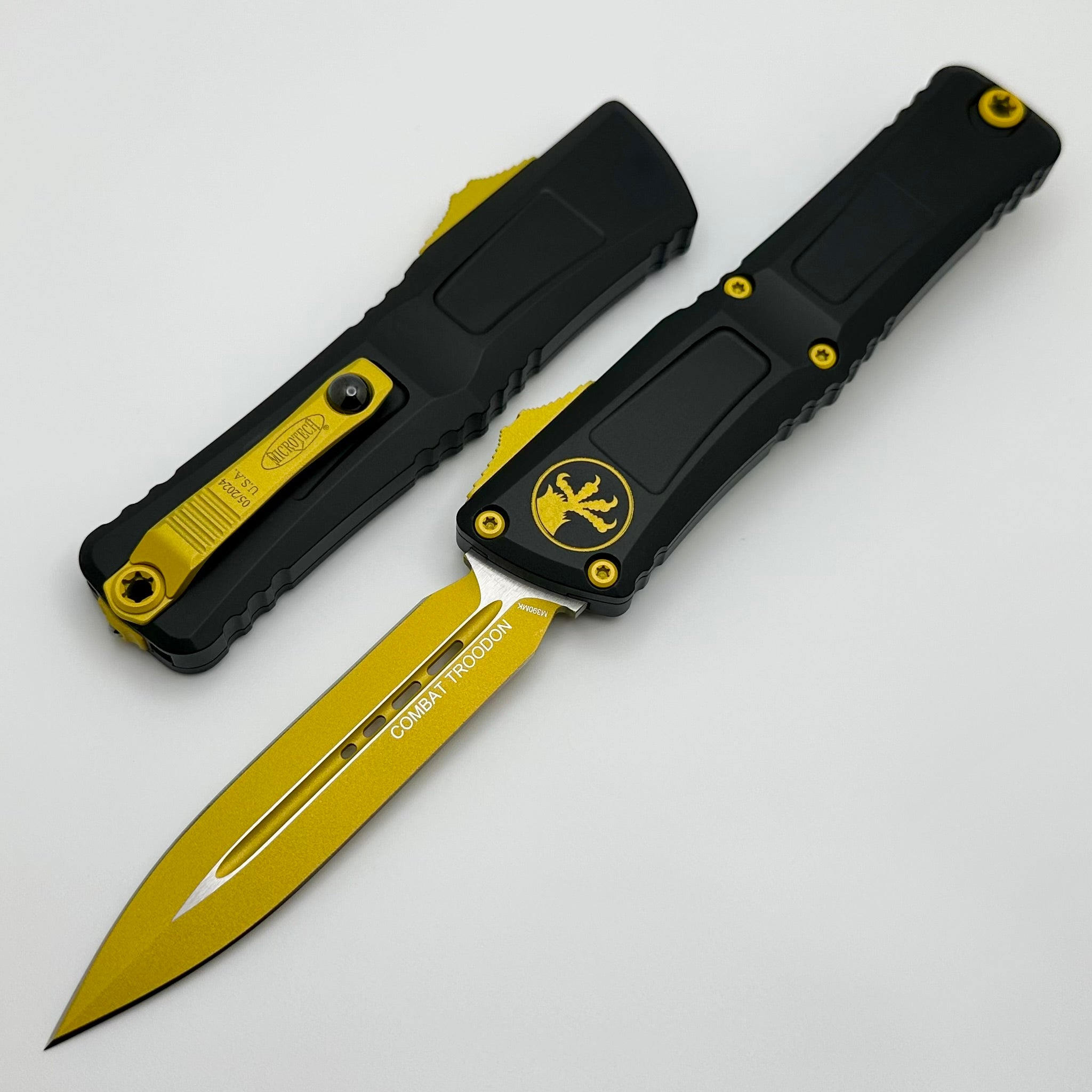 Microtech Knives Combat Troodon Gen III Black D/E w/ Yellow Accents 1142-1YWSK