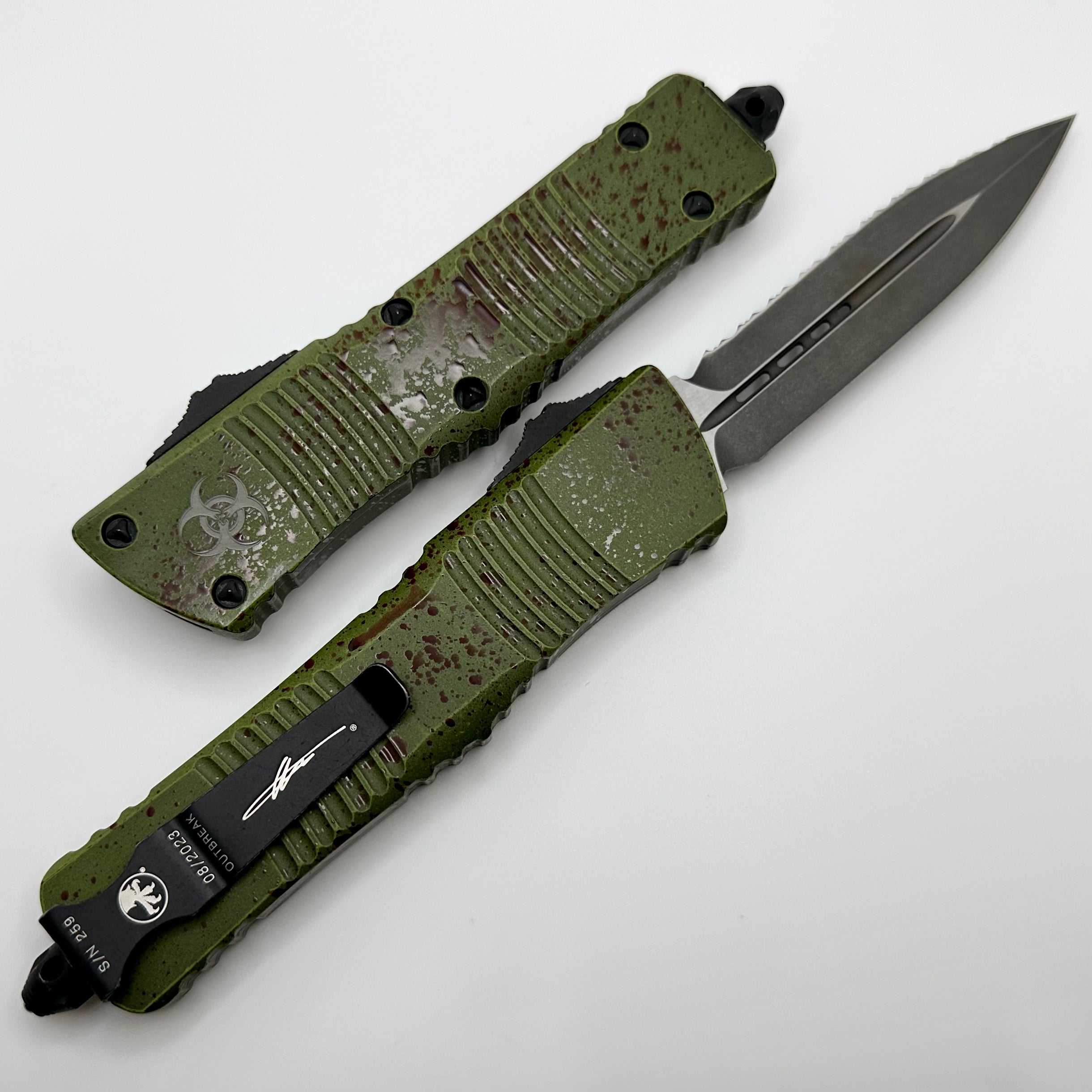 Microtech Combat Troodon Double Edge Full Serrated Outbreak 142-3OBDS