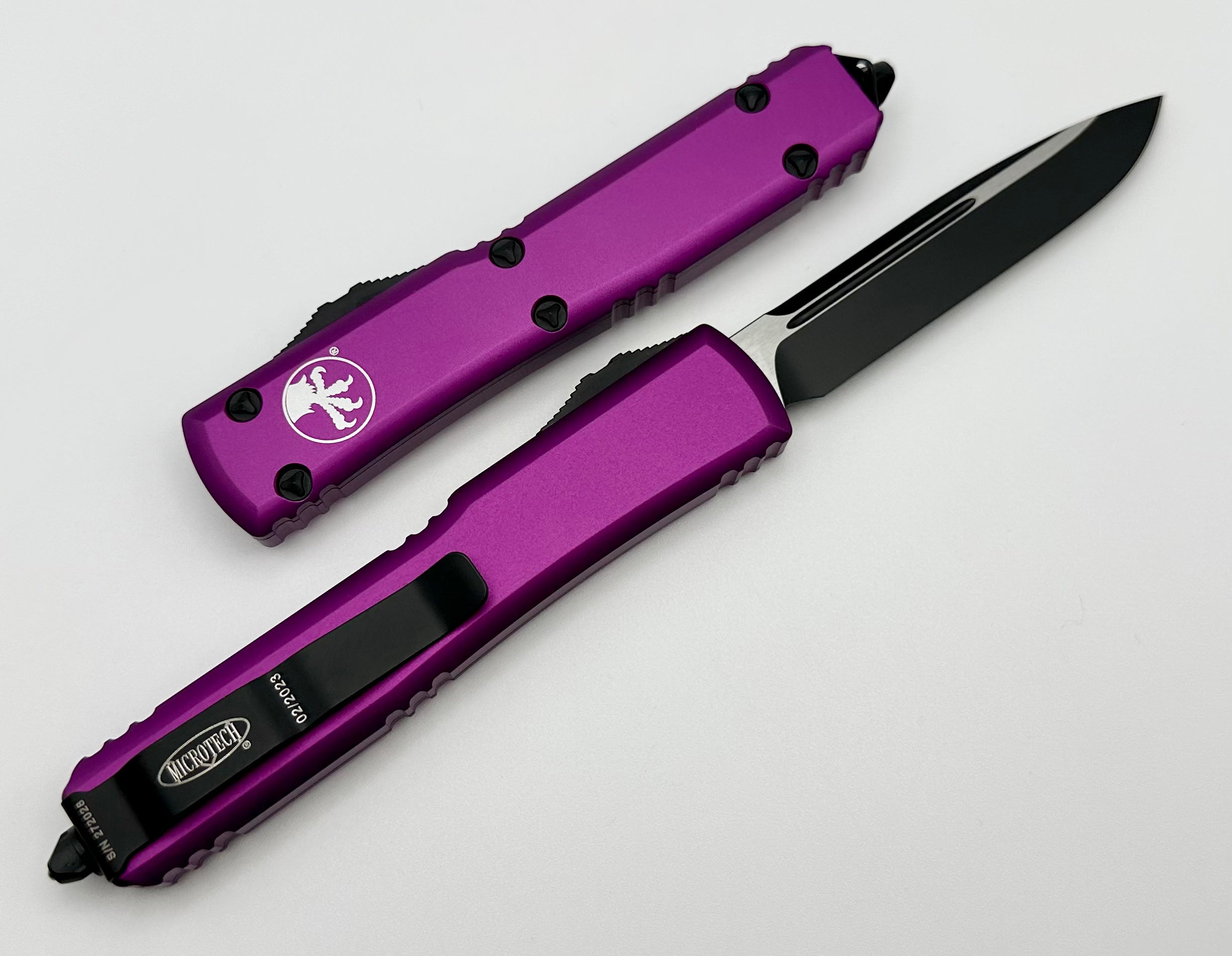 Microtech Ultratech Single Edge Black Standard & Violet 121-1VI