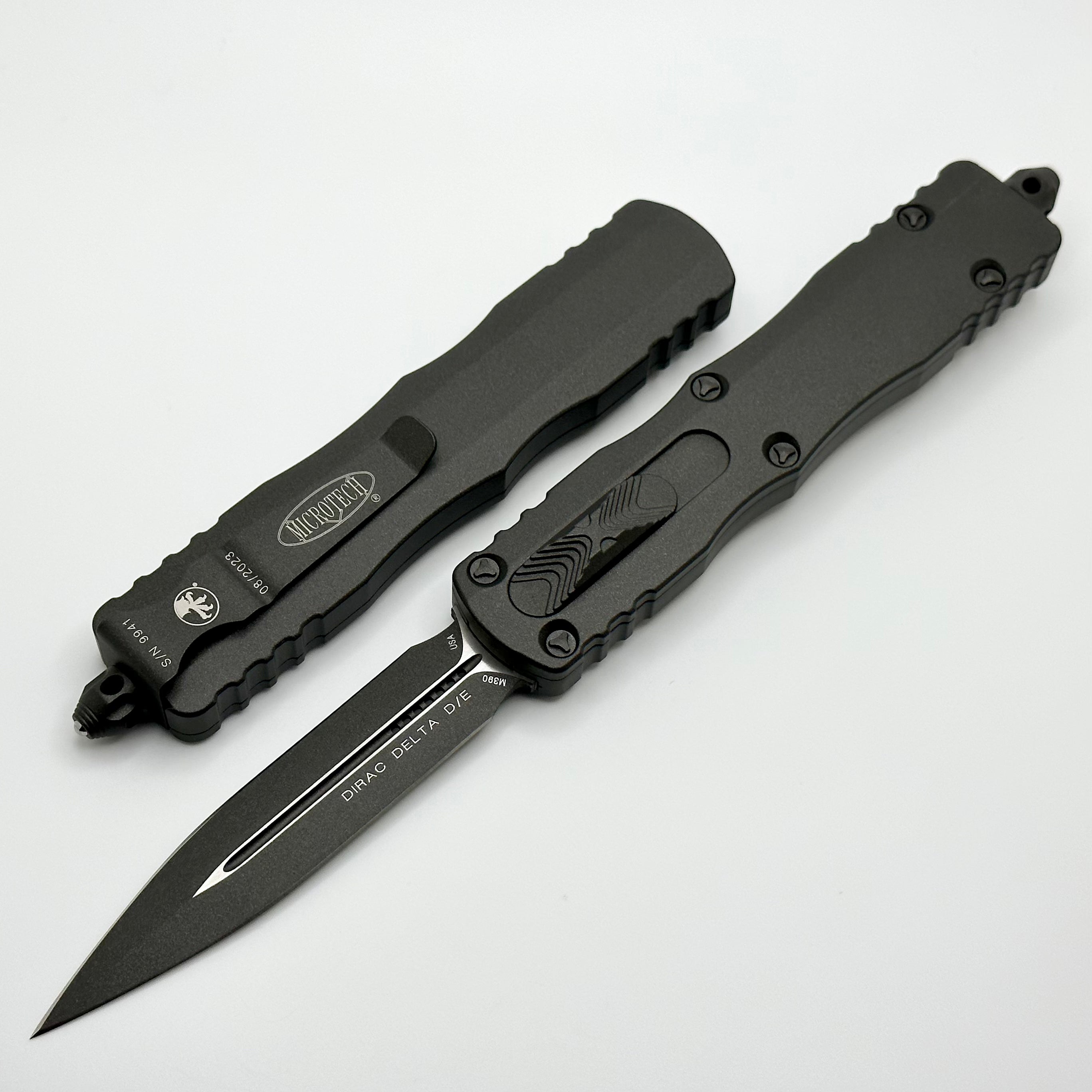 Microtech Dirac Delta Double Edge Cerakote DARK TUNGSTEN Standard 227-1CDT