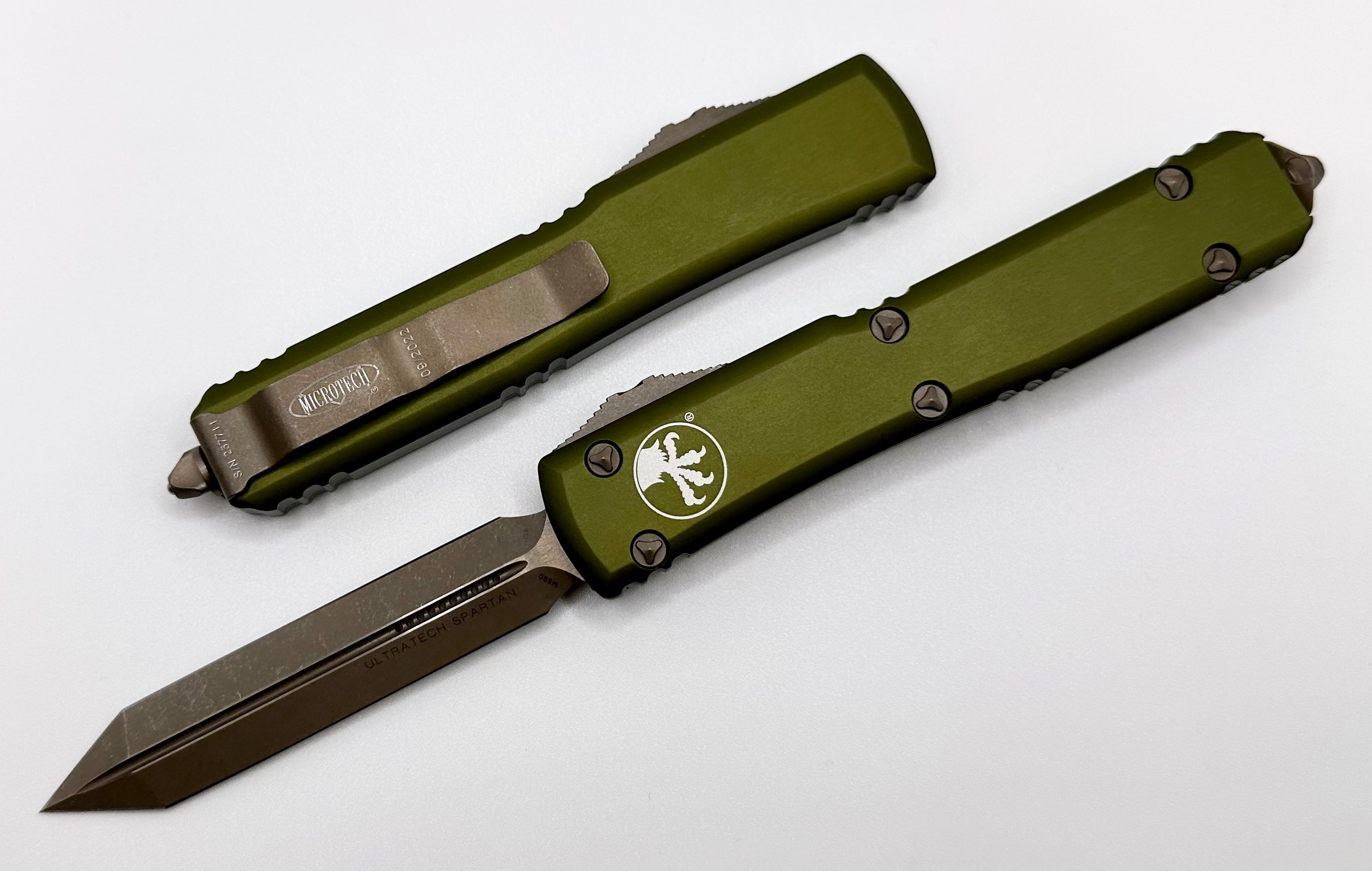 Microtech Ultratech Spartan Bronze Apocalyptic Standard & OD Green 223-13APOD