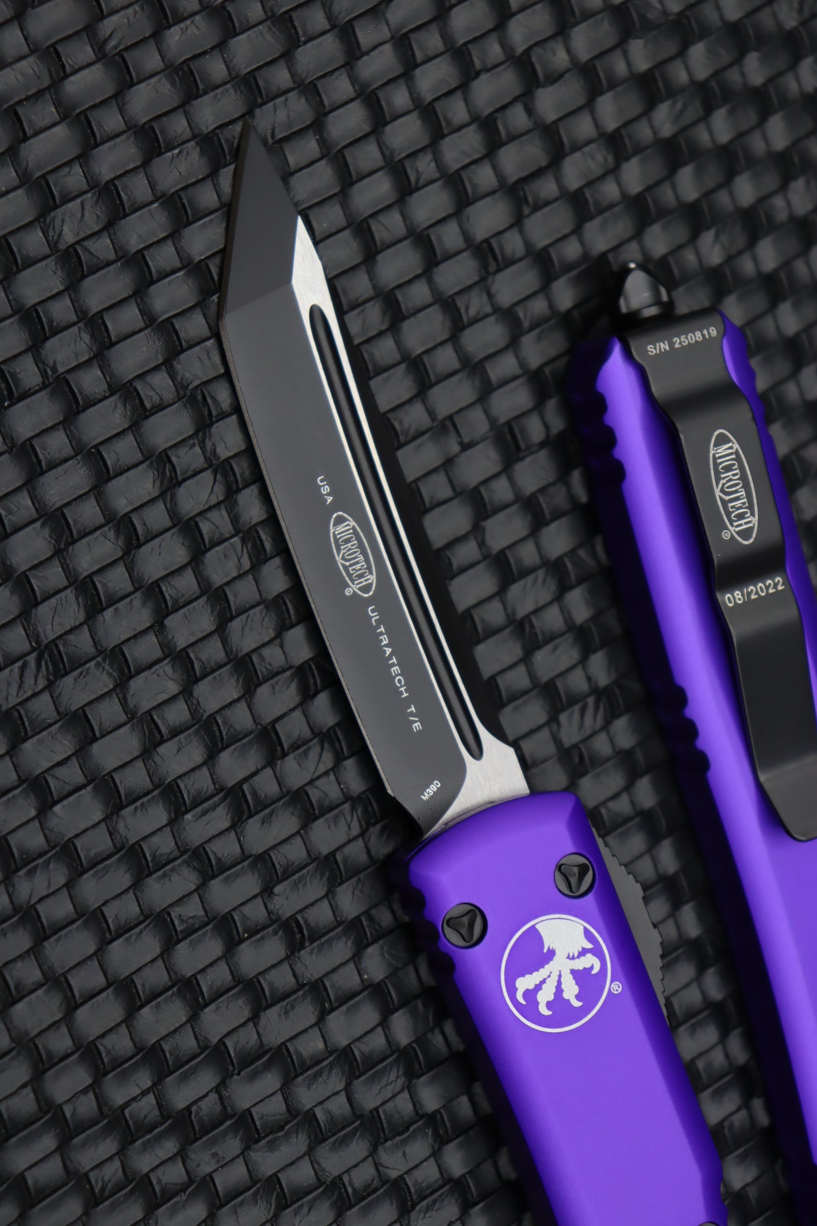 Microtech Ultratech Tanto Black Standard & Purple 123-1PU