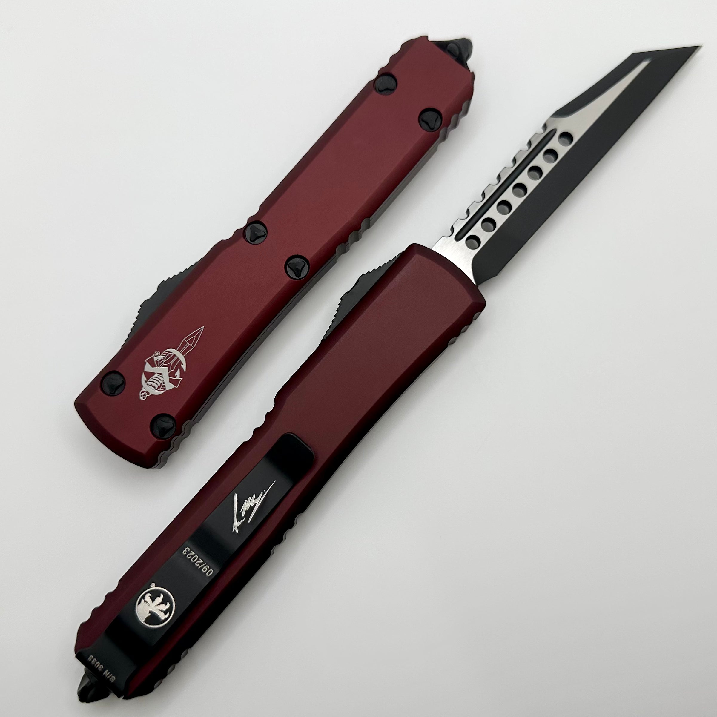 Microtech Ultratech Warhound Merlot Standard Signature Series 119W-1MRS