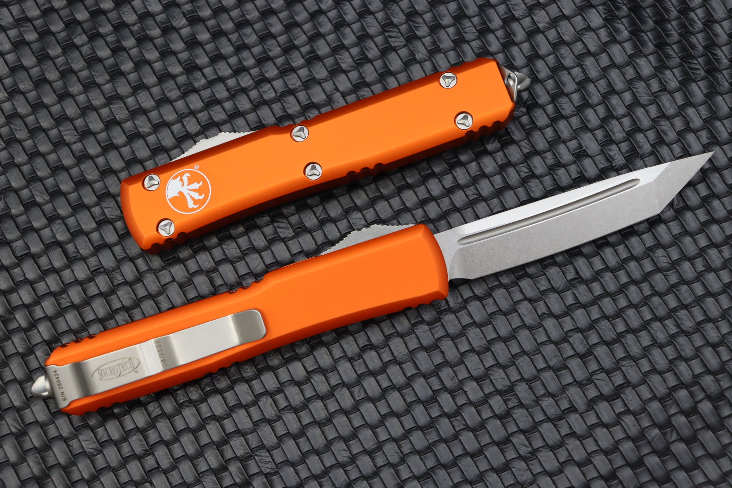 Microtech Ultratech Tanto Stonewash Standard & Orange 123-10OR