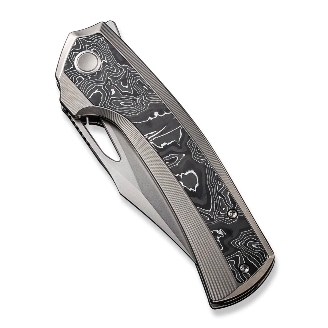 We Knife Nefaris Titanium w/ Aluminum Foil Carbon Fiber & Polished Bead Blasted 20CV WE22040F-2