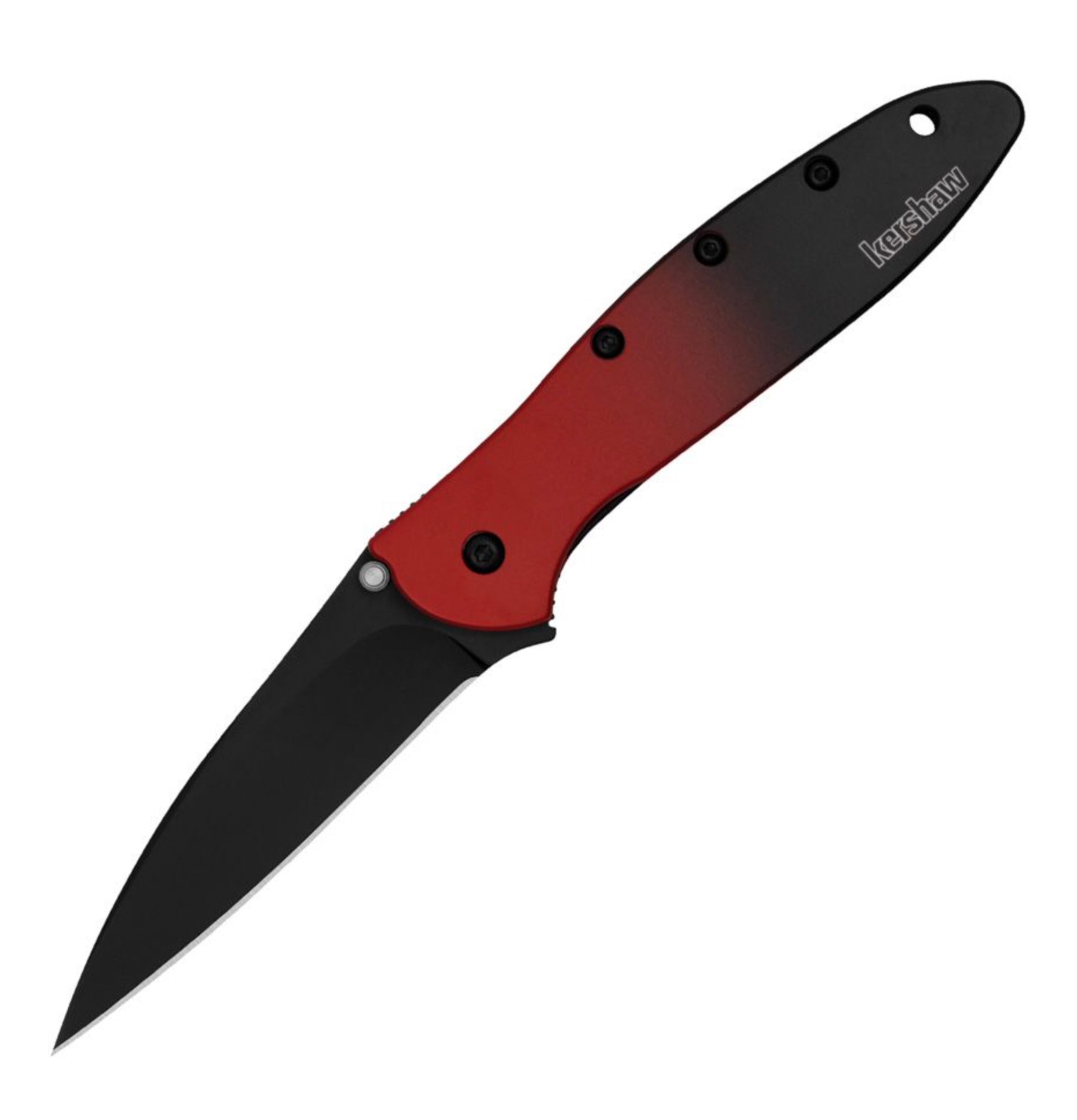 Kershaw Leek Black Oxide MagnaCut & Red/Black Fade Aluminum Handles 1660GRDBLK