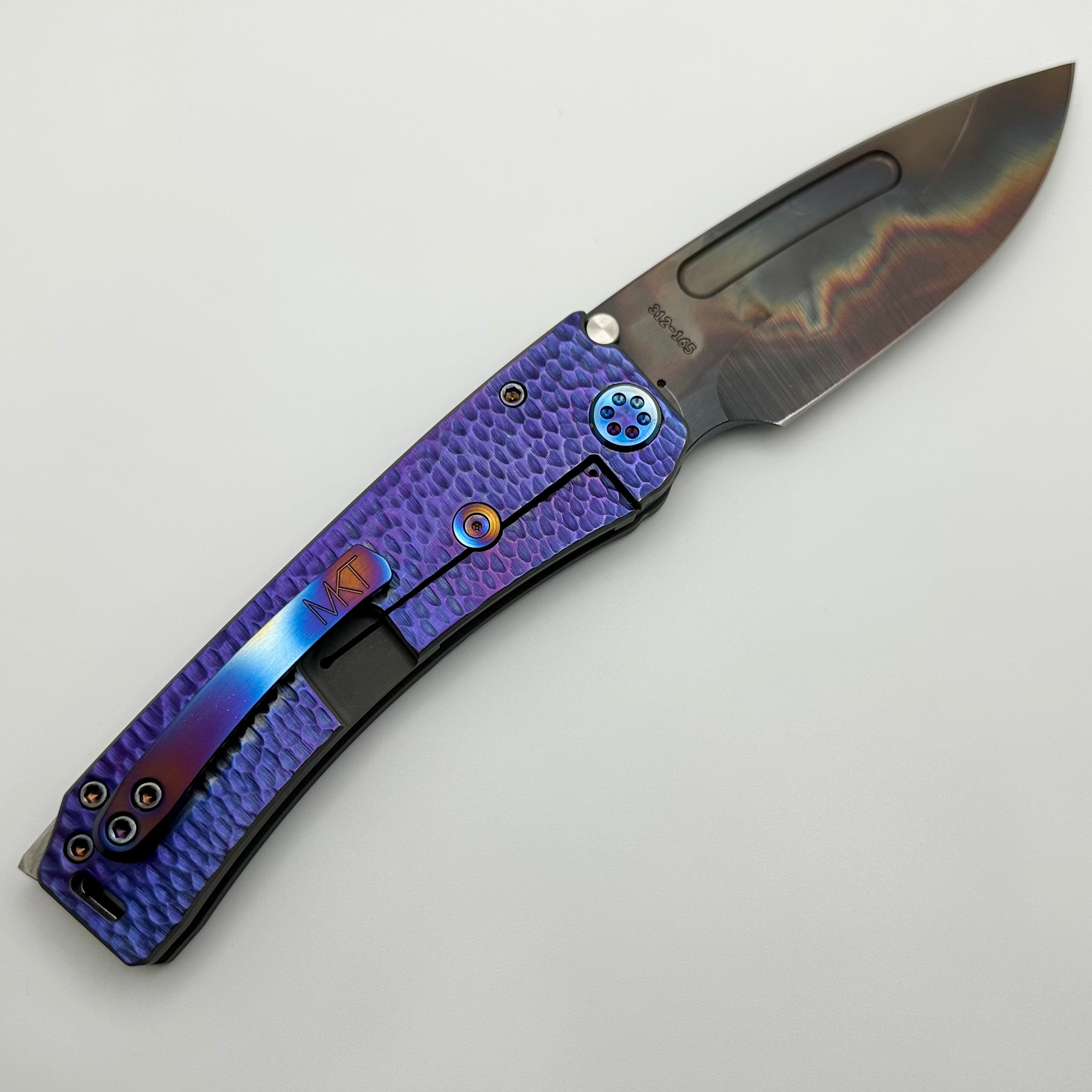 Medford Marauder H Bead Blast Cement Violet Cobblestone Sculpting w/ Flamed Hardware/Clip & S45VN Vulcan Drop Point