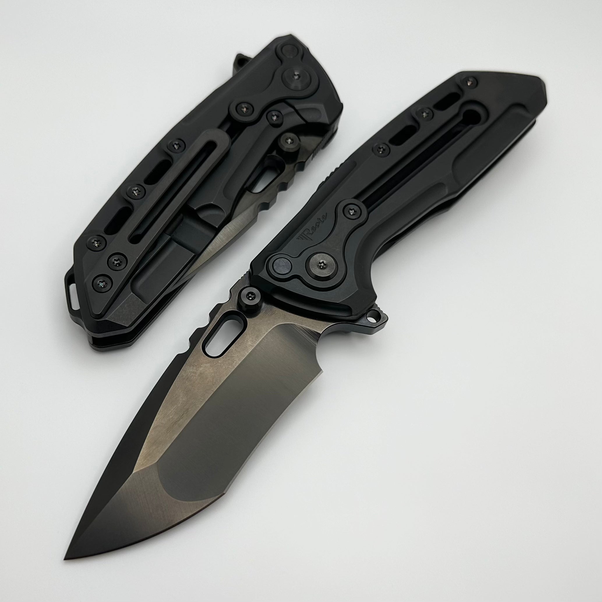 Reate T1000 V2 Flipper DLC Milled Titanium & DLC Recurve M390