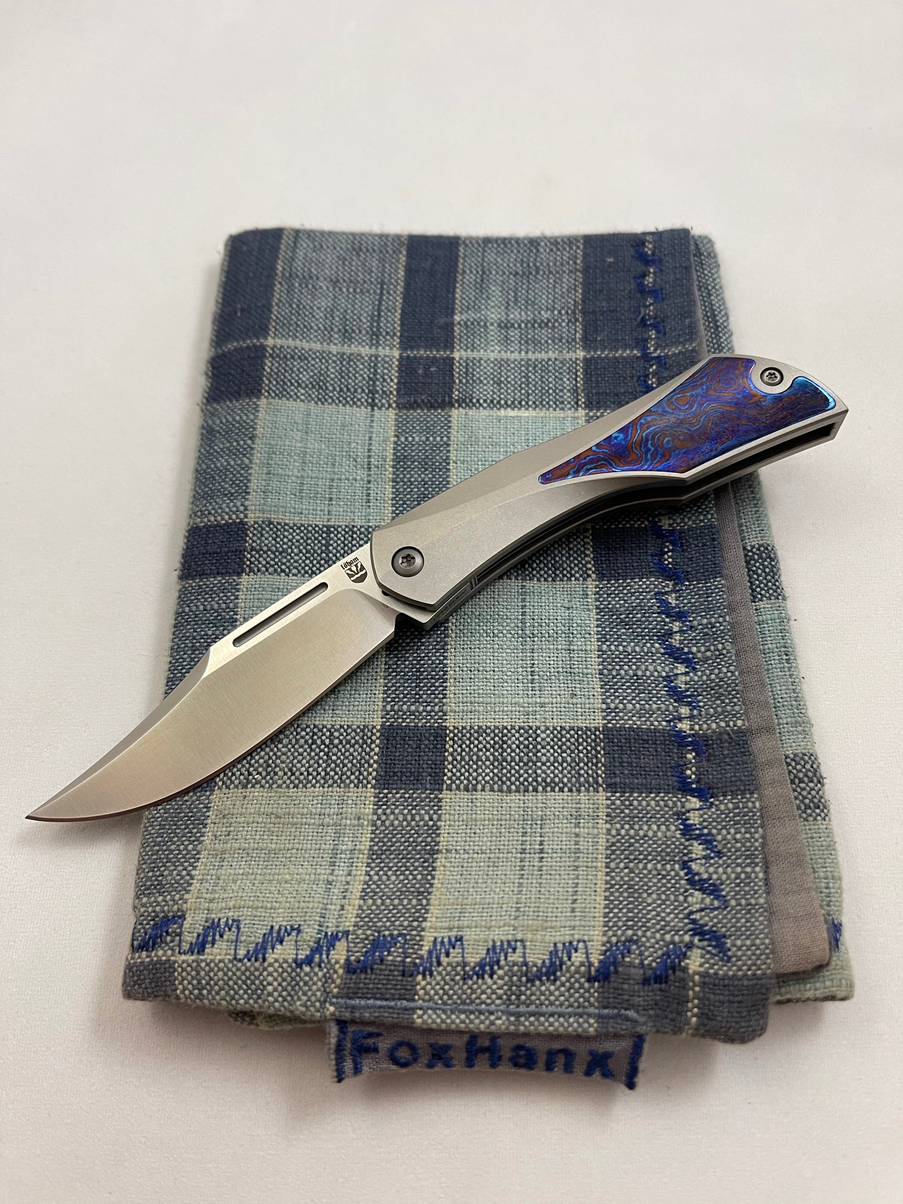 Isham Bladeworks Blackstar V2 Slip Joint Front Flipper Integral Timascus