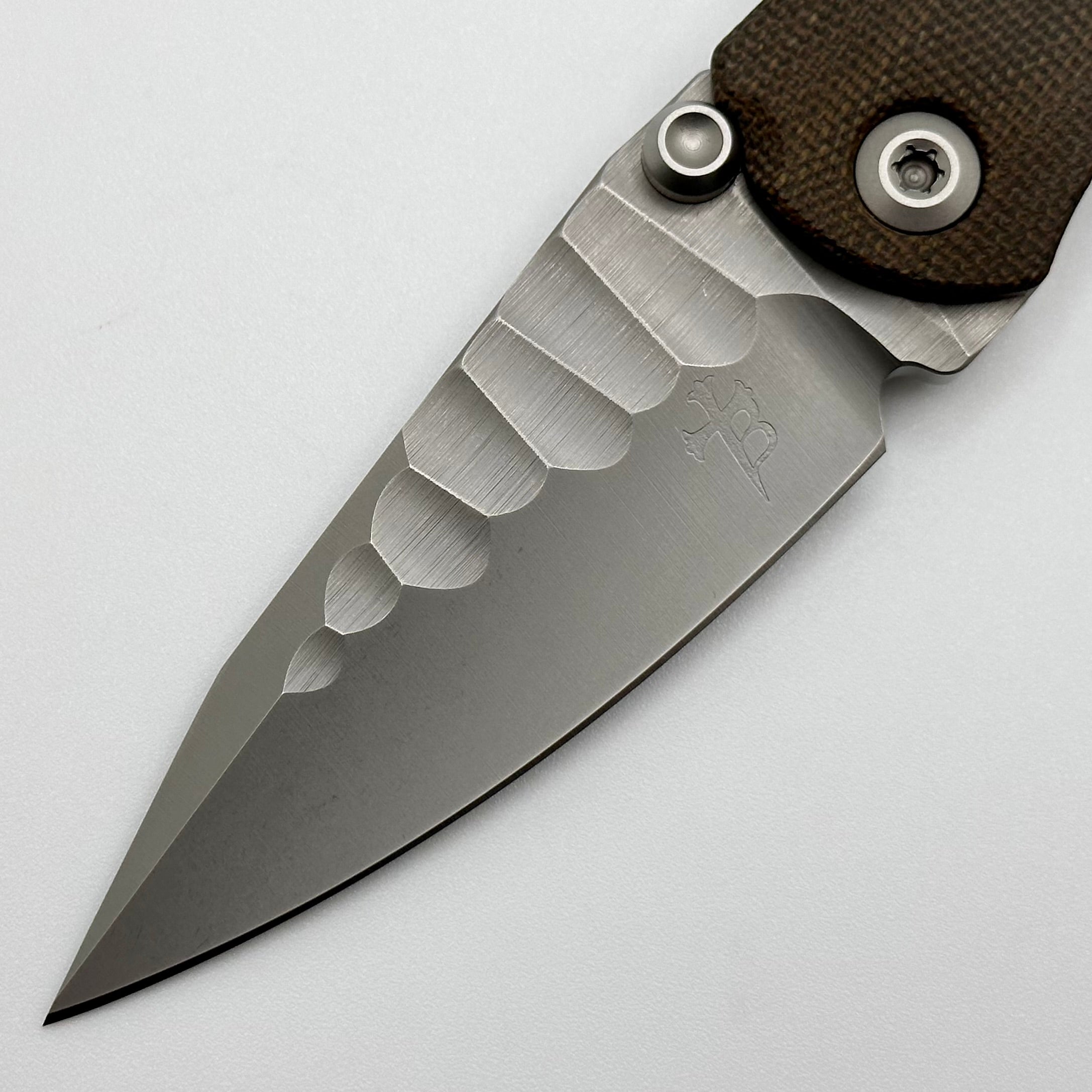 Borka Blades Custom SBDP Rocker M390 Stonewash & Micarta Scales