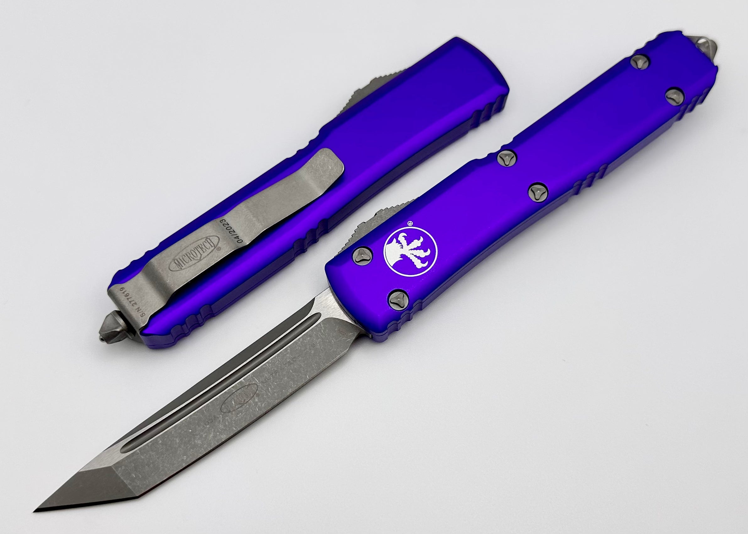 Microtech Ultratech Tanto Apocalyptic Standard & Purple 123-10APPU