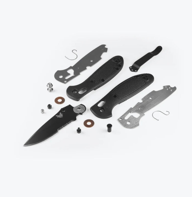 Benchmade Mini Griptilian Black Grivory & Black Serrated  Drop Point 556SBK-S30V