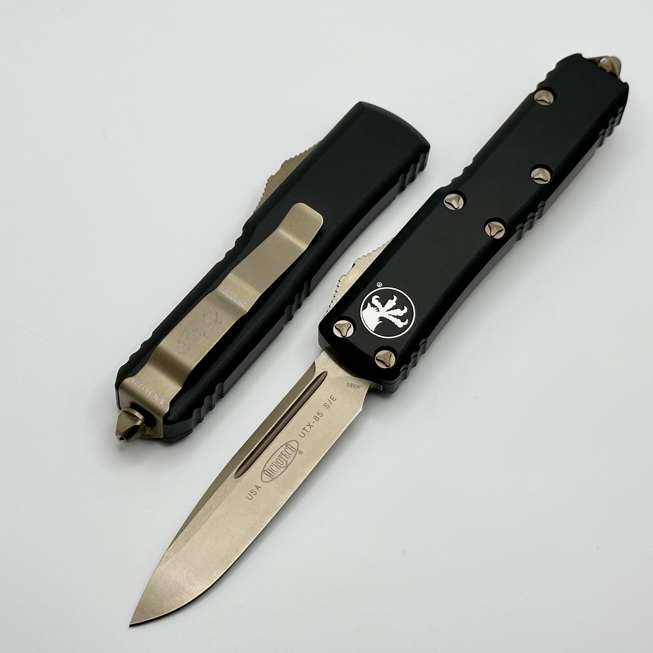 Microtech UTX-85 Single Edge Bronze Standard & Black 231-13