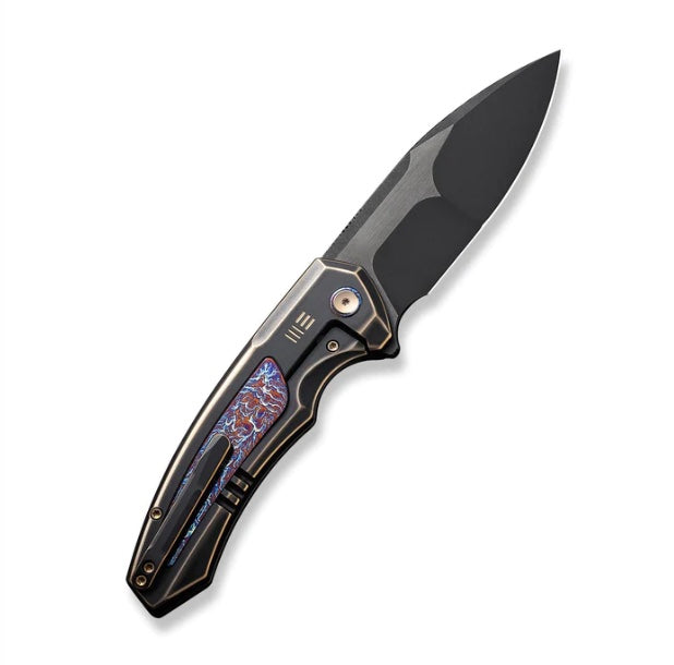 We Knife Hyperactive Flipper Black Titanium Handle w/ Vanax WE23030-4