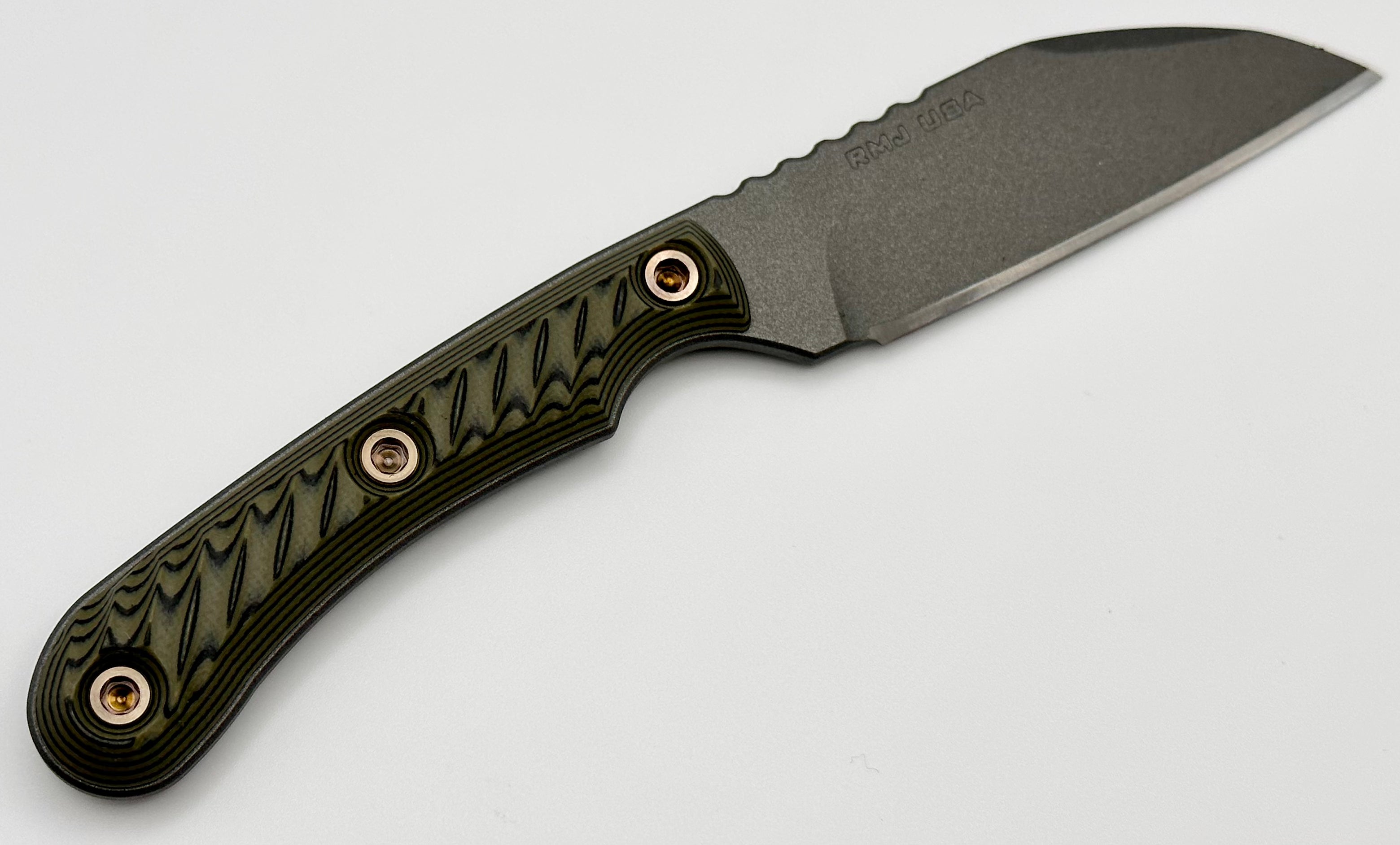 RMJ Tactical Coho Nitro-V & Dirty Olive G-10 Fixed Blade