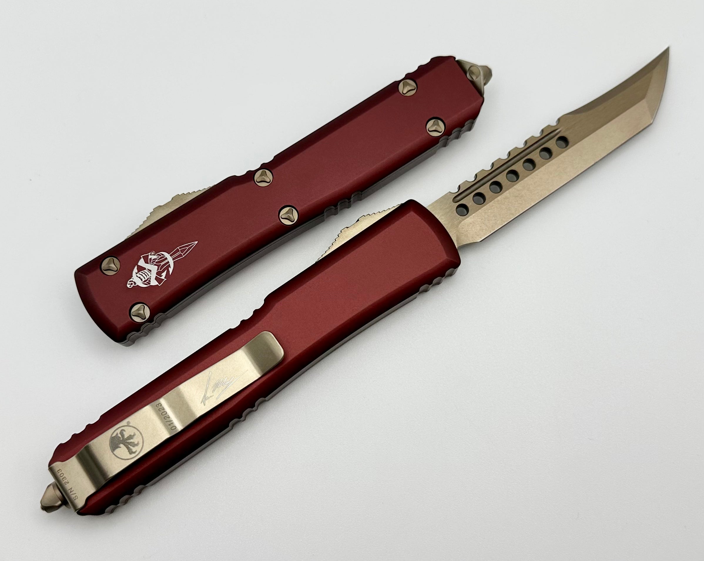 Microtech Ultratech Hellhound Bronze Standard & Merlot 119-13MRS