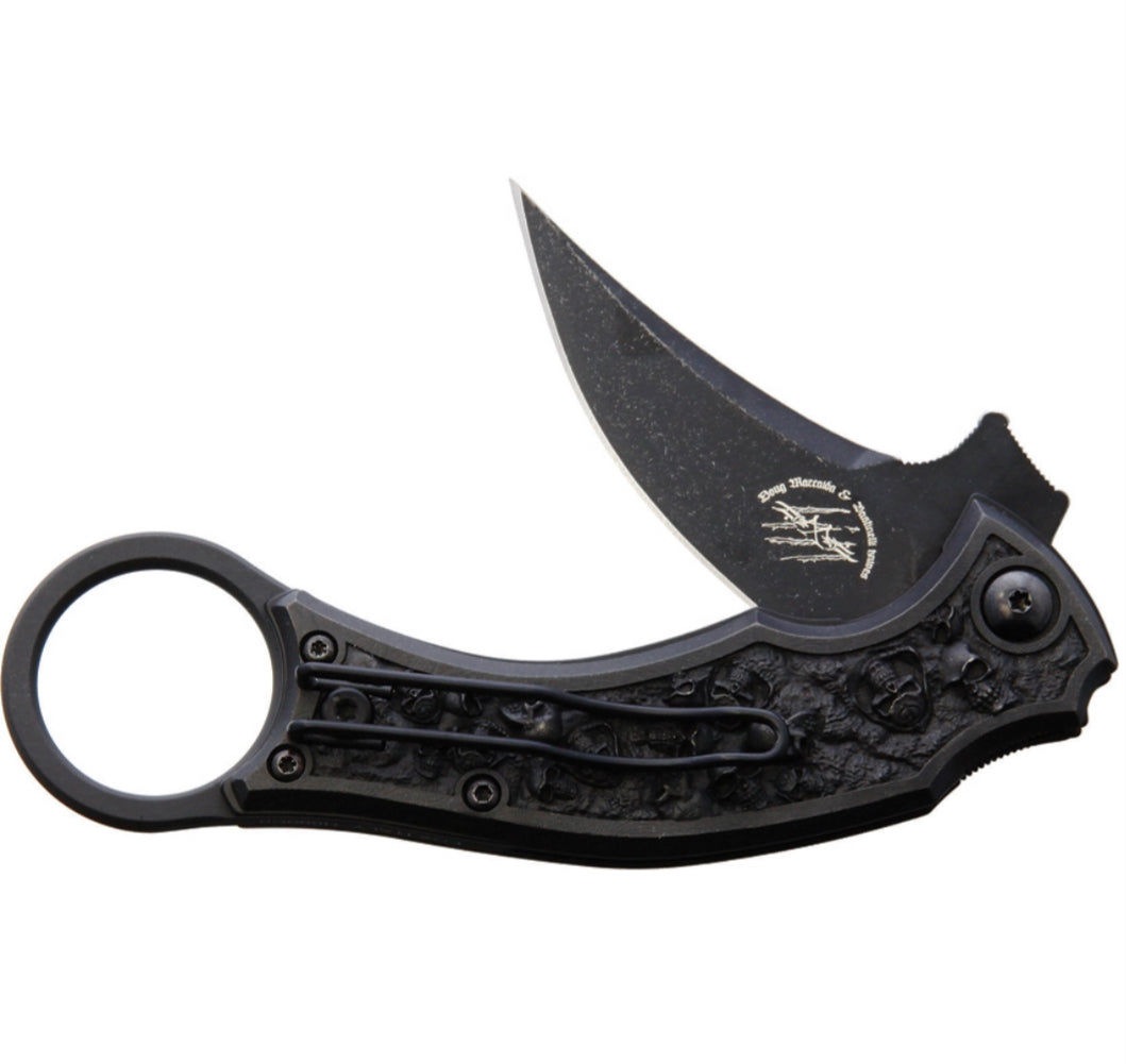 Bastinelli Mako Bronze Engraved Karambit