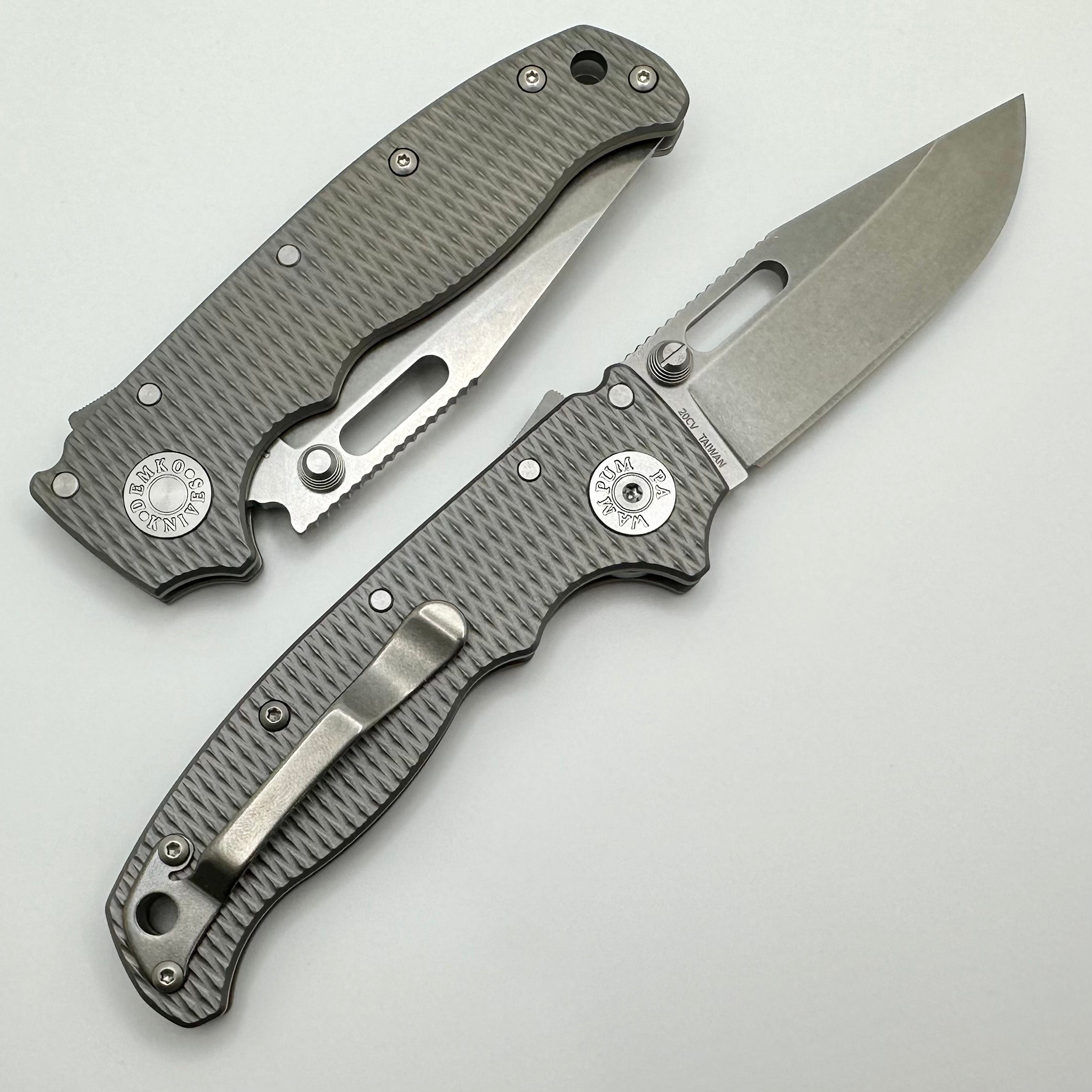 Demko AD20.5 20CV Clip Point & Textured Titanium