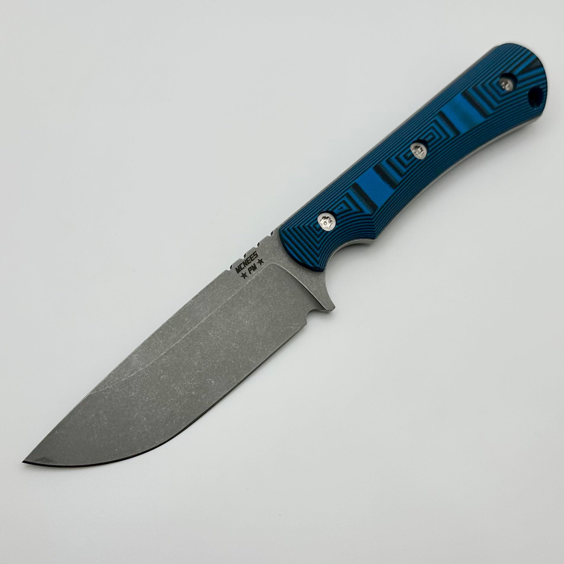 McNees Ridge Runner 3.6 Fixed Blade Blue/Black G-10 w/ Atomic CPM-3V