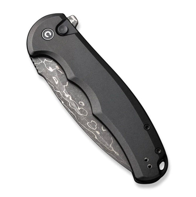 Civivi Praxis Flipper Black Aluminum & Damascus C18026E-DS1