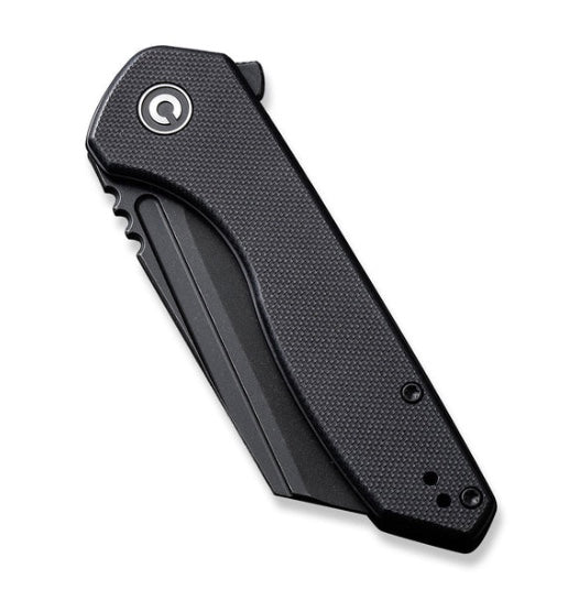 Civivi ExOne Flipper Black G-10 & Black Stonewash Nitro-V C23036-1