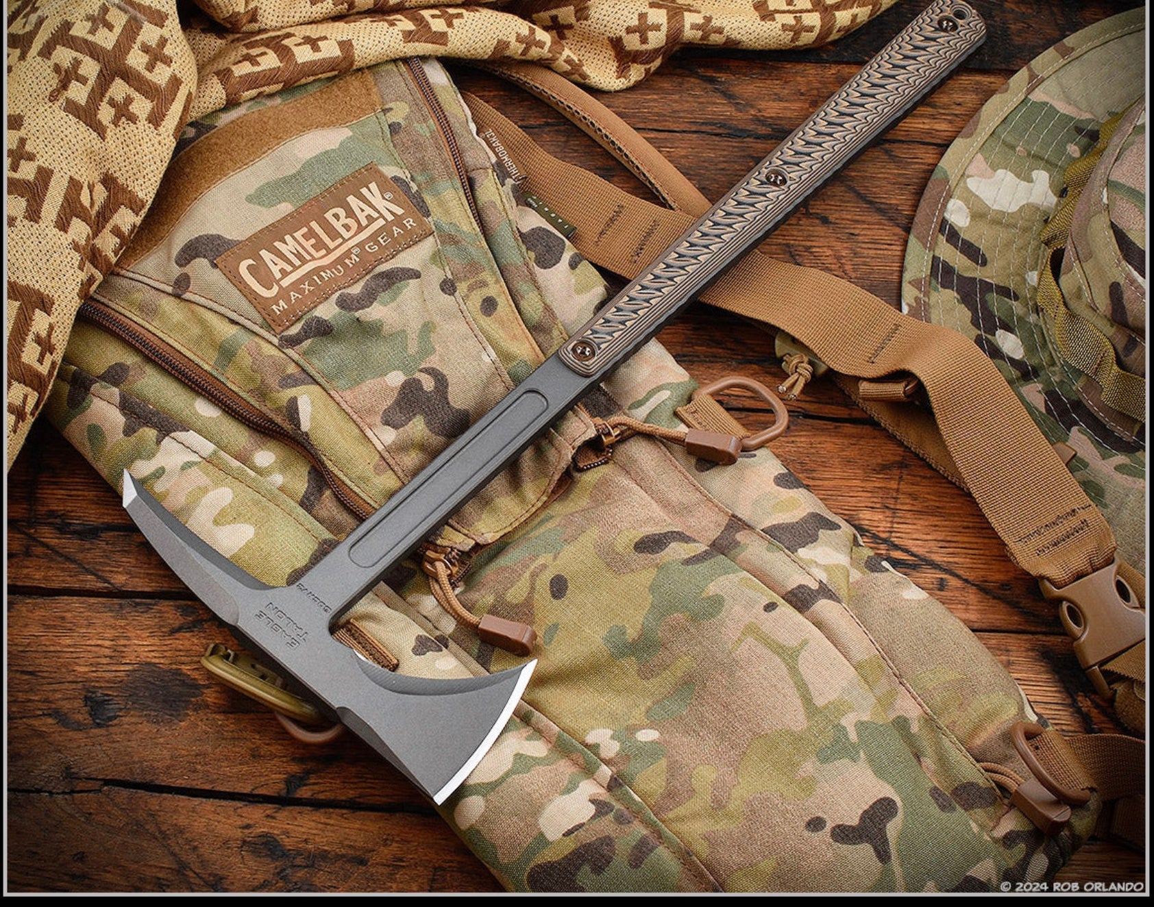 RMJ Eagle Talon Tomahawk w/ Hyena Brown G-10 Handles