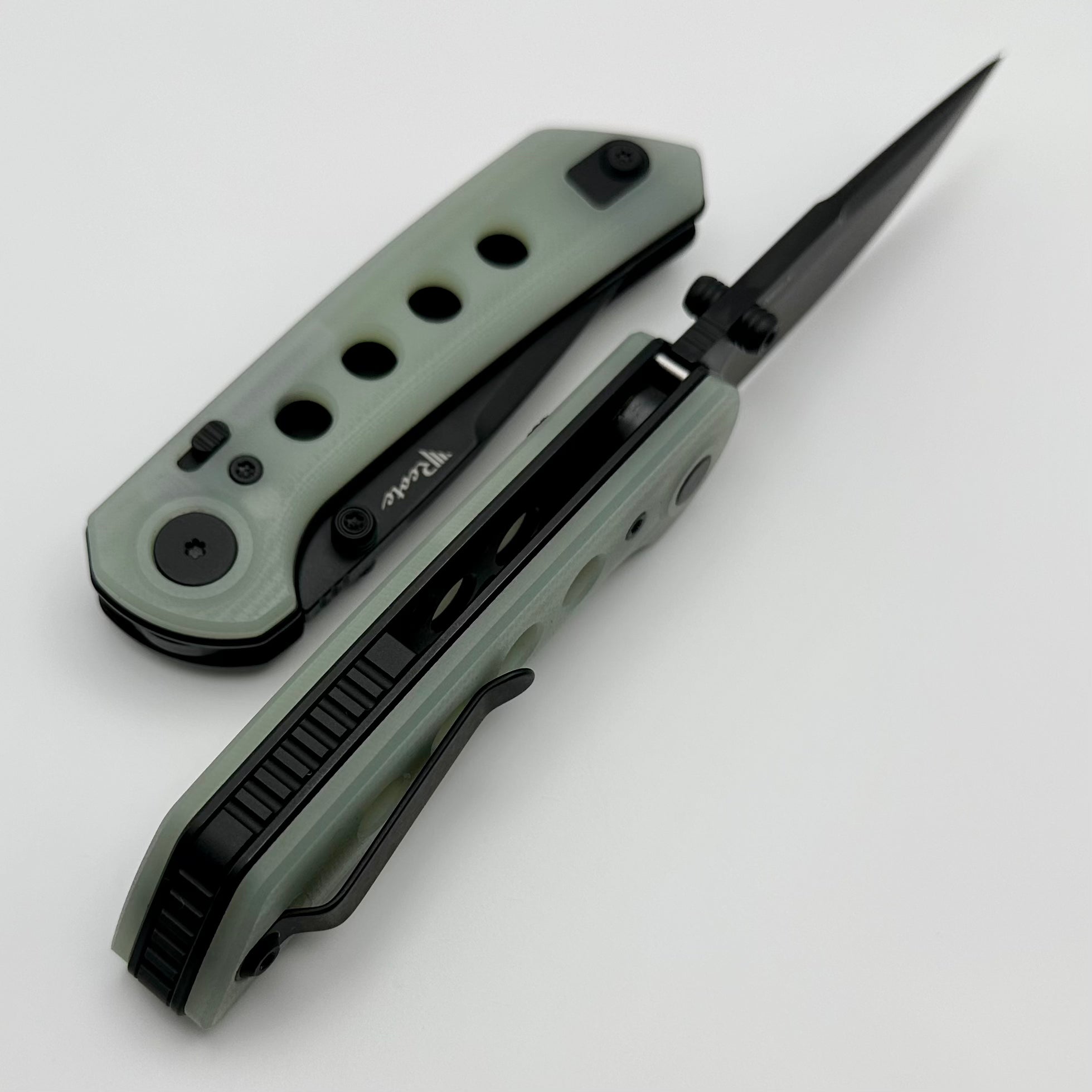 Reate Knives PL-XT Jade G-10 & Black PVD Nitro-V