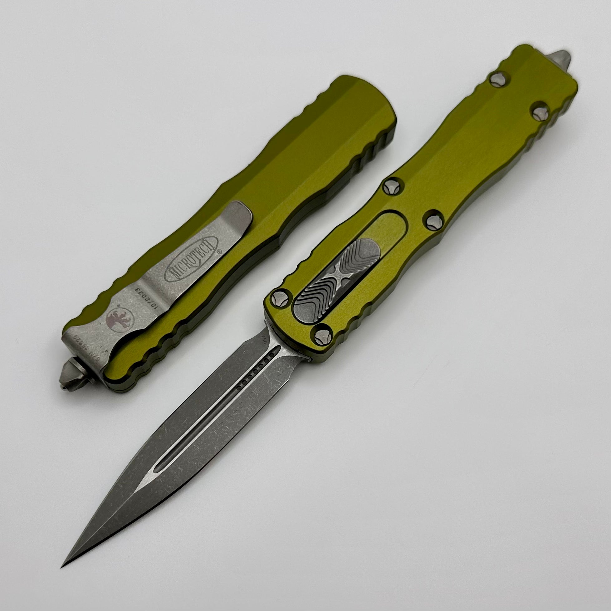 Microtech Dirac Double Edge Apocalyptic Standard & OD Green 225-10APOD