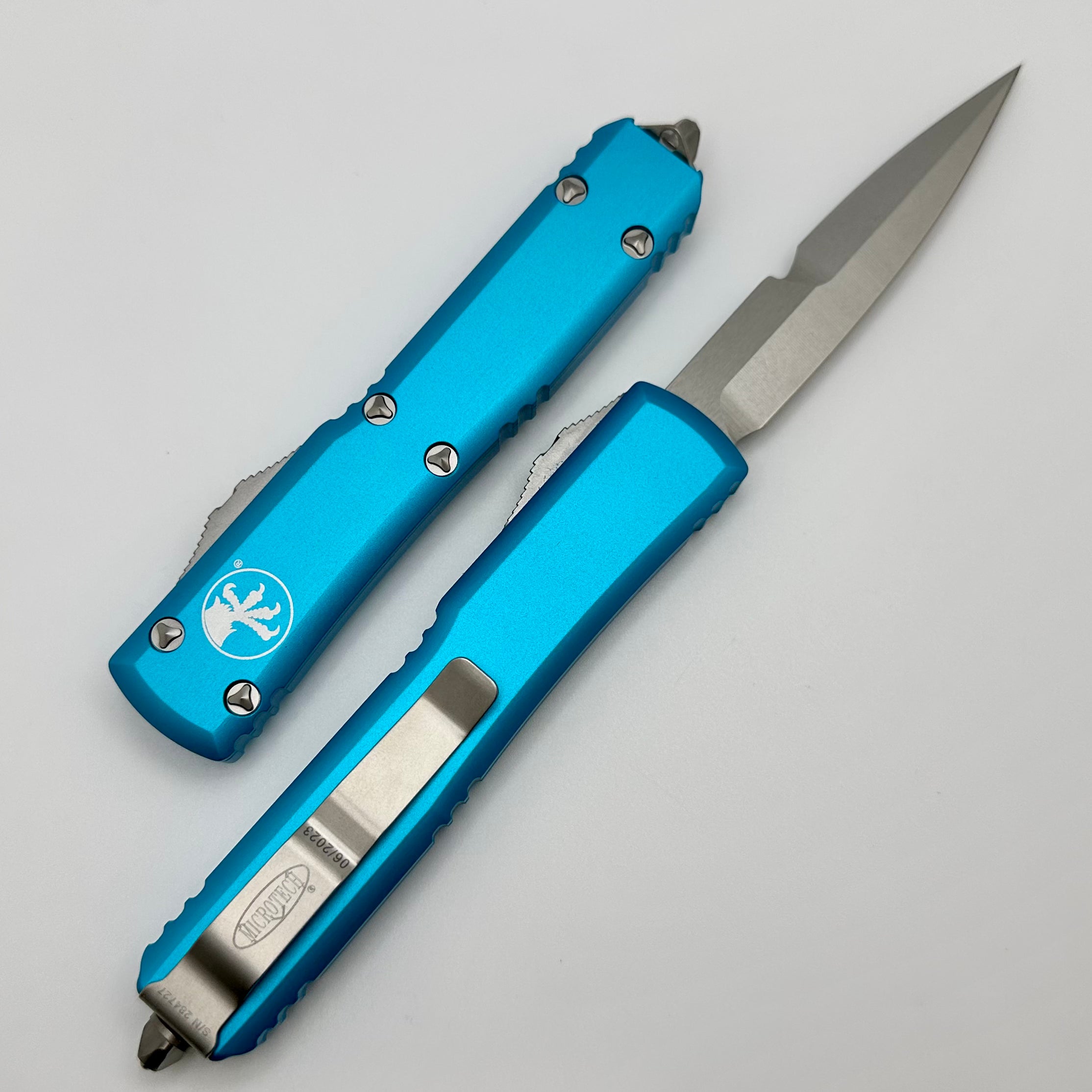 Microtech Ultratech Bayonet Grind Stonewash Standard & Turquoise 120-10TQ