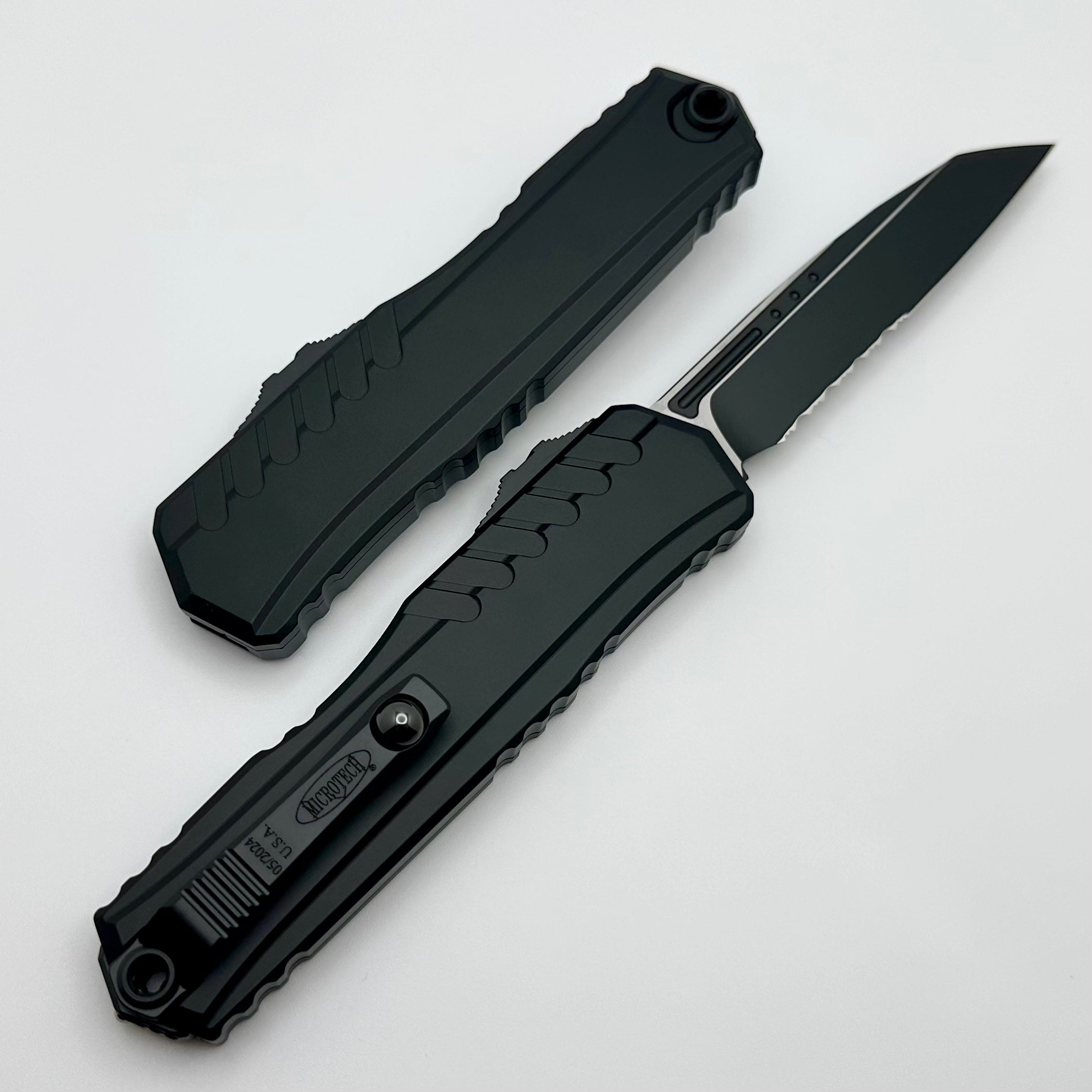 Microtech Cypher II Black Tactical Partial Serrated S/E 1241-2T