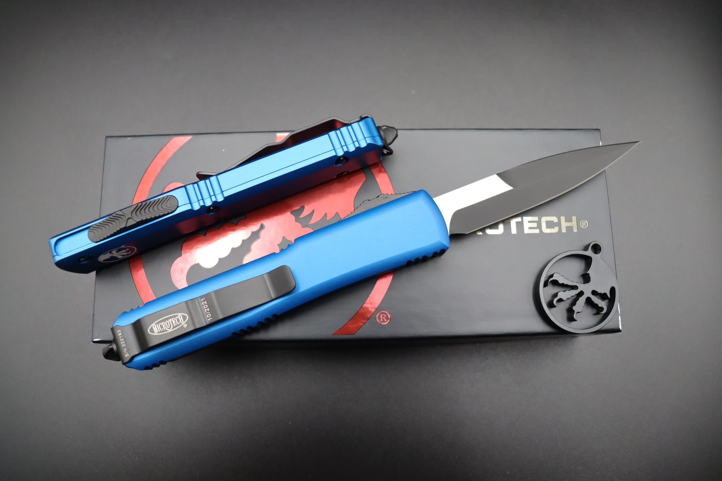 Microtech Ultratech Bayonet Grind Blue Standard 120-1BL