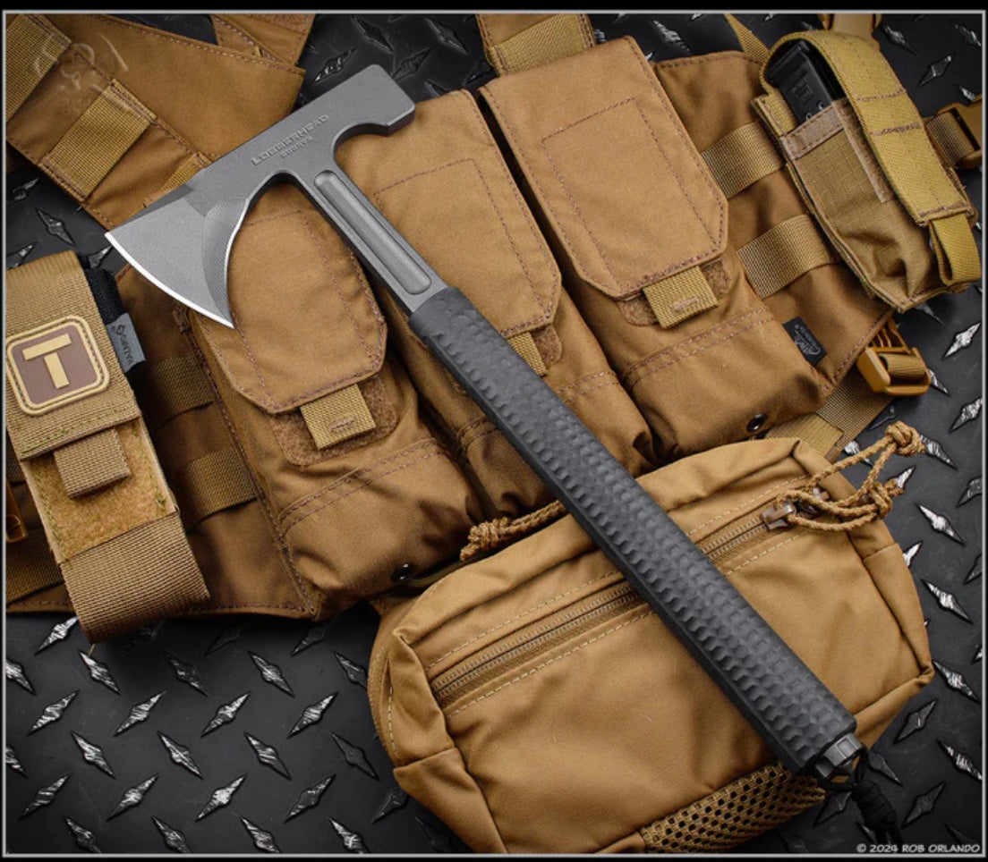 RMJ Tactical L13 Loggerhead Tomahawk Black G-10 & 80CRV2