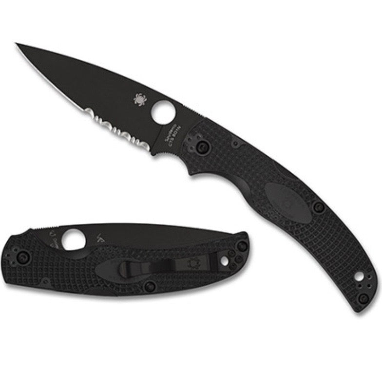 Spyderco Native Chief Combo Blade DLC BD1N & FRN C244PSBBK