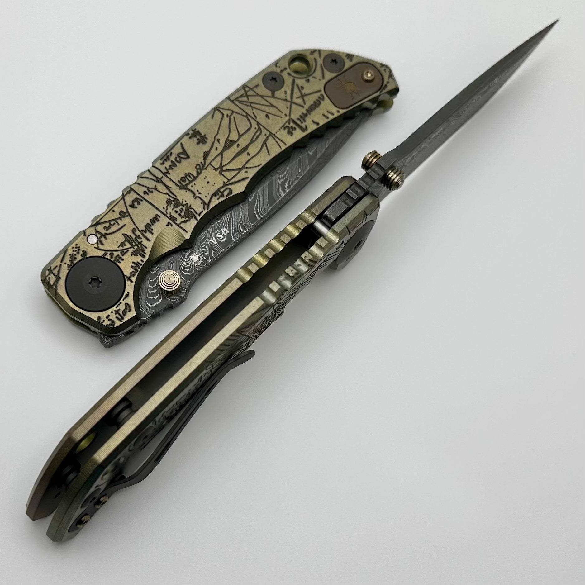 Spartan Blades Harsey Folder 2023 Divinci's Vitruvia Man Edition w/ Damascus