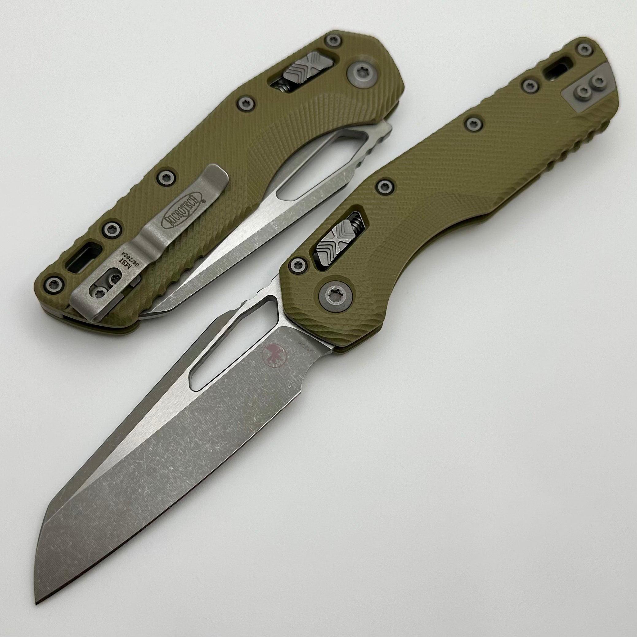 Microtech Knives MSI RAM LOK OD Green Fluted G-10 & Apocalyptic M390MK 210-10APFLGTOD