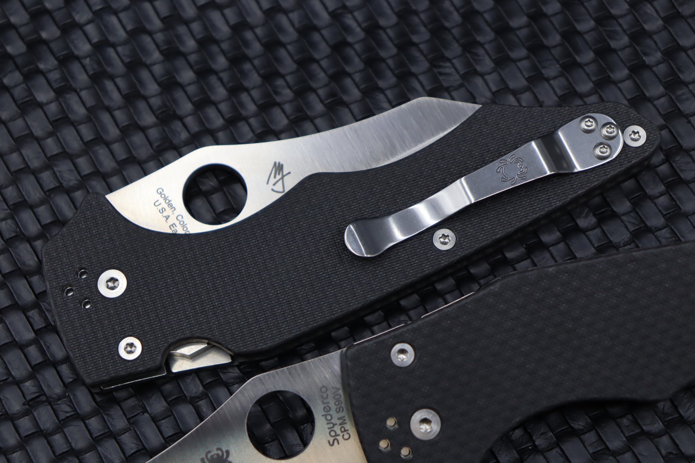 Spyderco Carbon Fiber Yojumbo S90V Sprint Run C253CFP