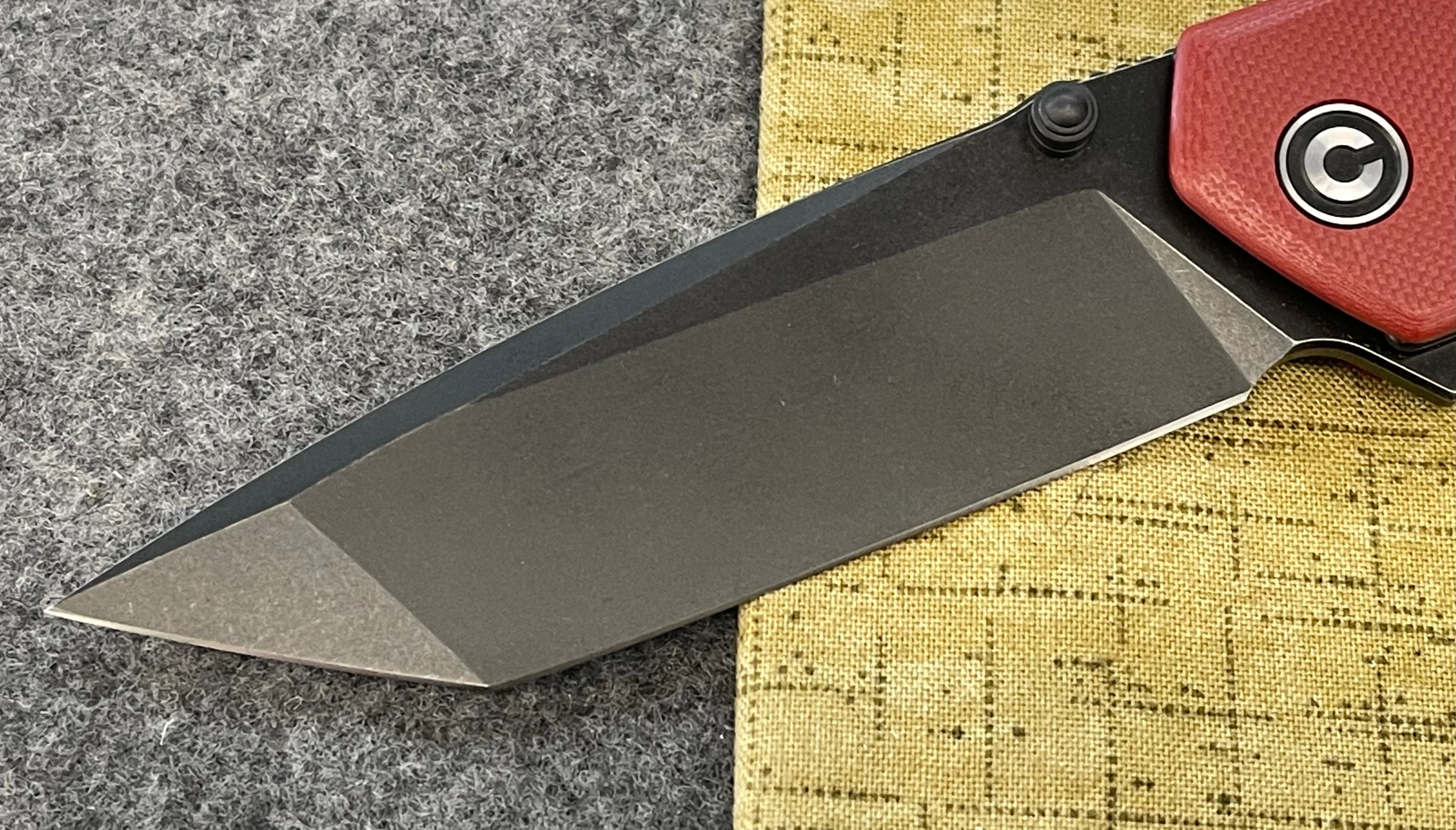 Civivi Brazen Flipper Knife Burgundy G10 Handle (3.46 Black Stonewashed D2 ) C 2023B