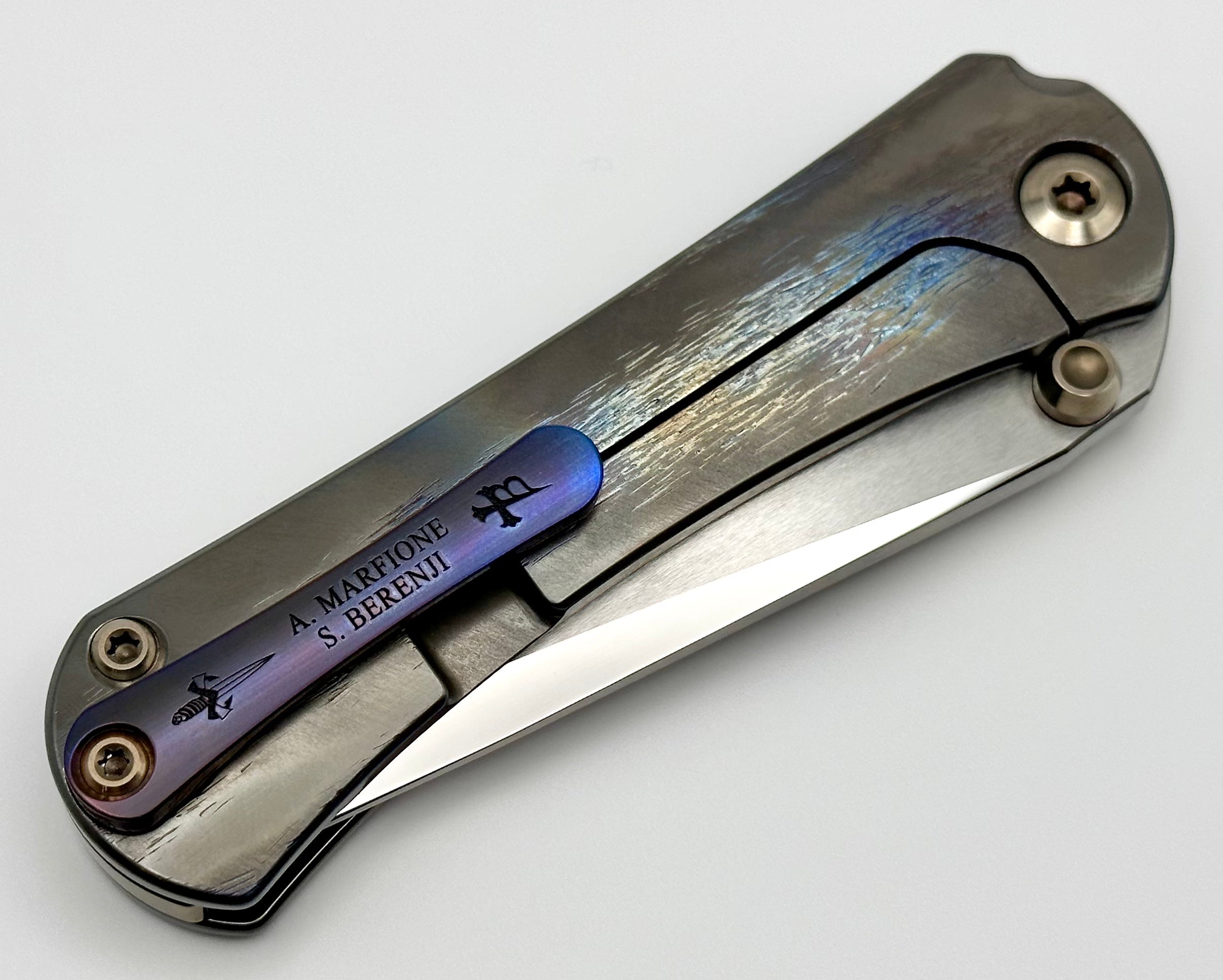 Marfione Custom Knives & Borka Blades SBTF Mirror M390 & Cosmic Scales