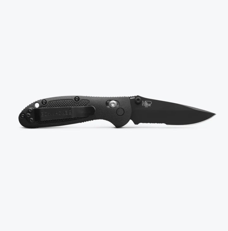 Benchmade Mini Griptilian Black Grivory & Black Serrated  Drop Point 556SBK-S30V