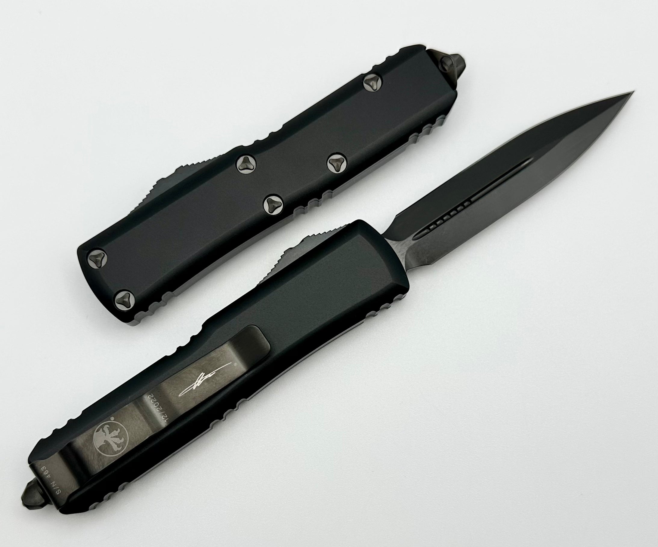 Microtech UTX-85 Double Edge Black DLC Tactical 232-1DLCTS