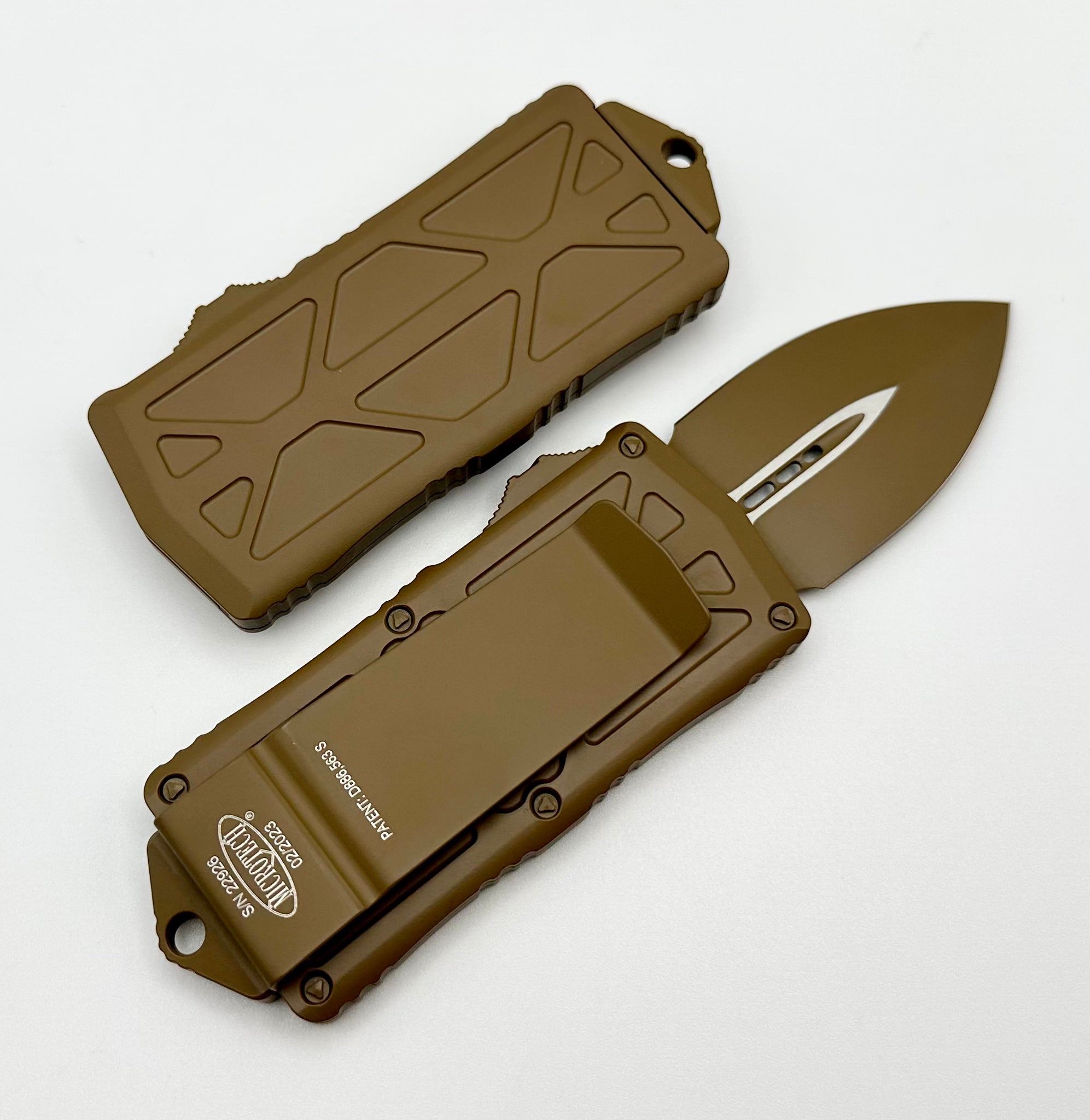 Microtech Exocet Double Edge Cerakote Tan 157-1CTA